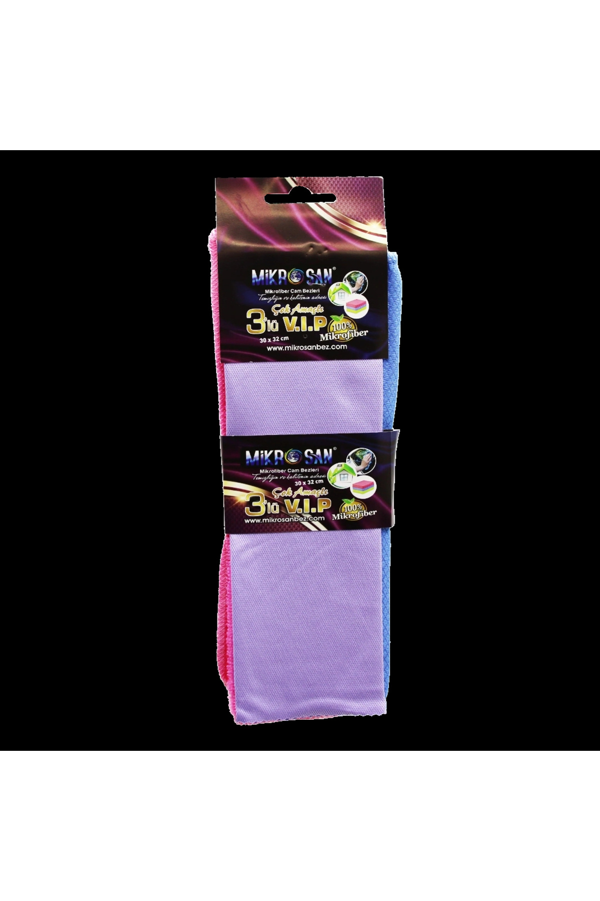 shopwave 3LÜ - VİP SET MİKROFİBER BEZ 30X32CM. (5047)