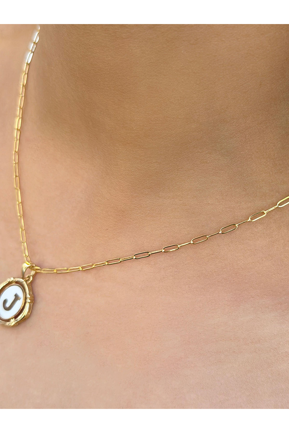 UZUNDAĞ KUYUMCULUK 14 Ayar RetroJ Harfi Kolye