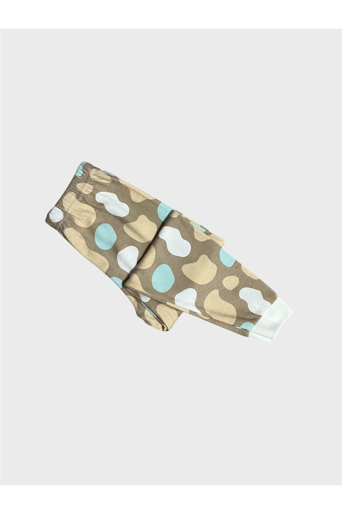 Genel Markalar Kız Çocuk %100 Pamuklu Beyaz Zürafa Desenli Uzun Kollu Pijama Takımı fotoğrafı 5 (önizleme)