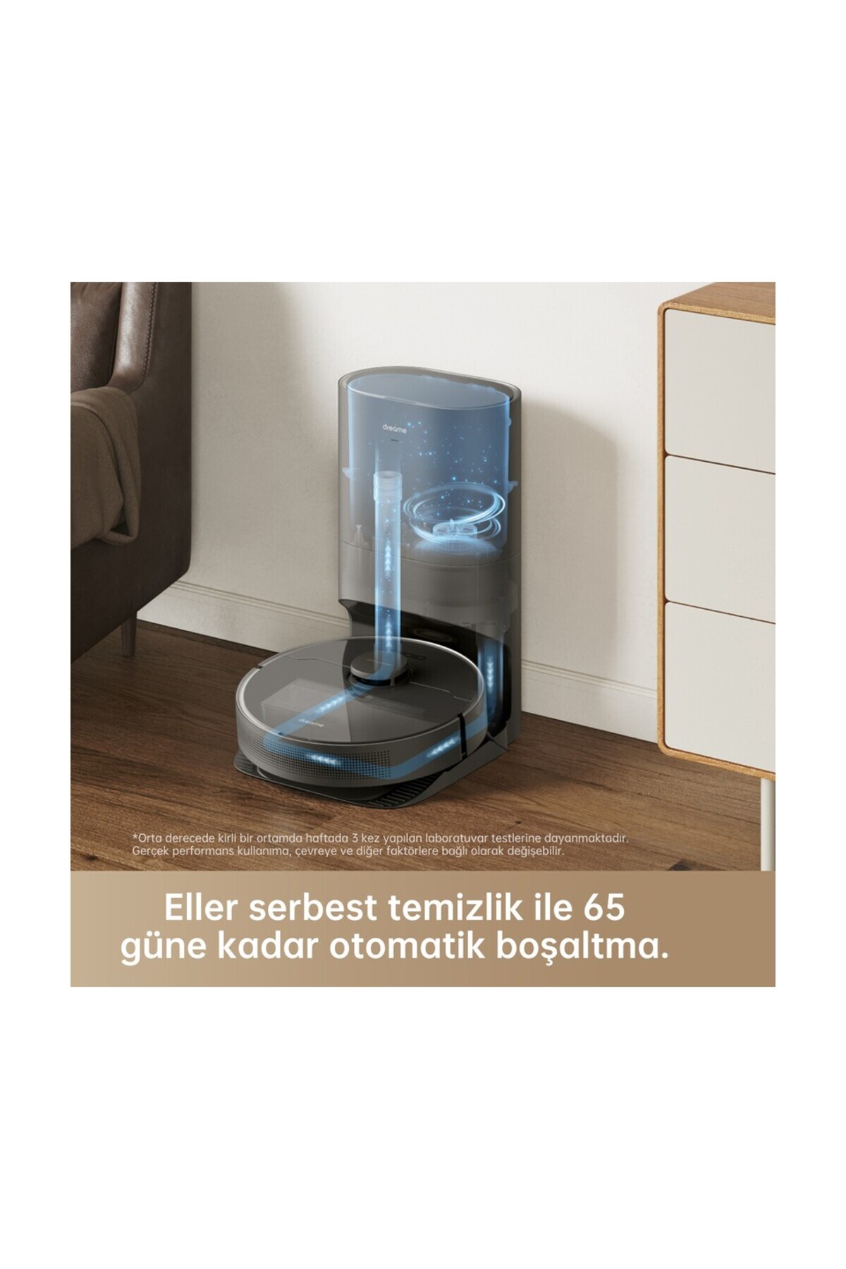 İstasyonlu Robot Süpürge 5000 Pa 250 dakika çalışma süresi