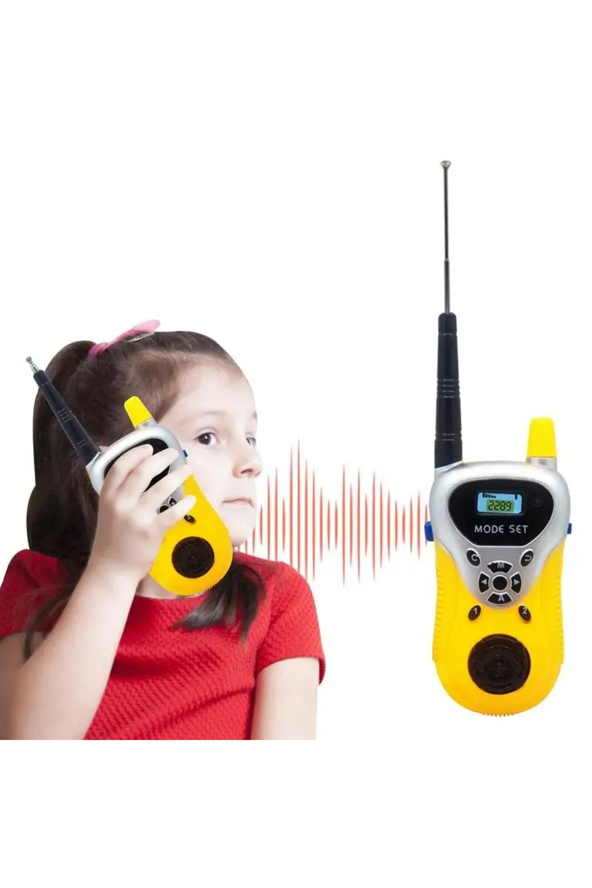 babydoor 100 Metre Çekim Mesafeli Oyuncak Telsiz Walkie Talkie 2'li Paket Çocuk Pilli Telsiz fotoğrafı 4 (önizleme)