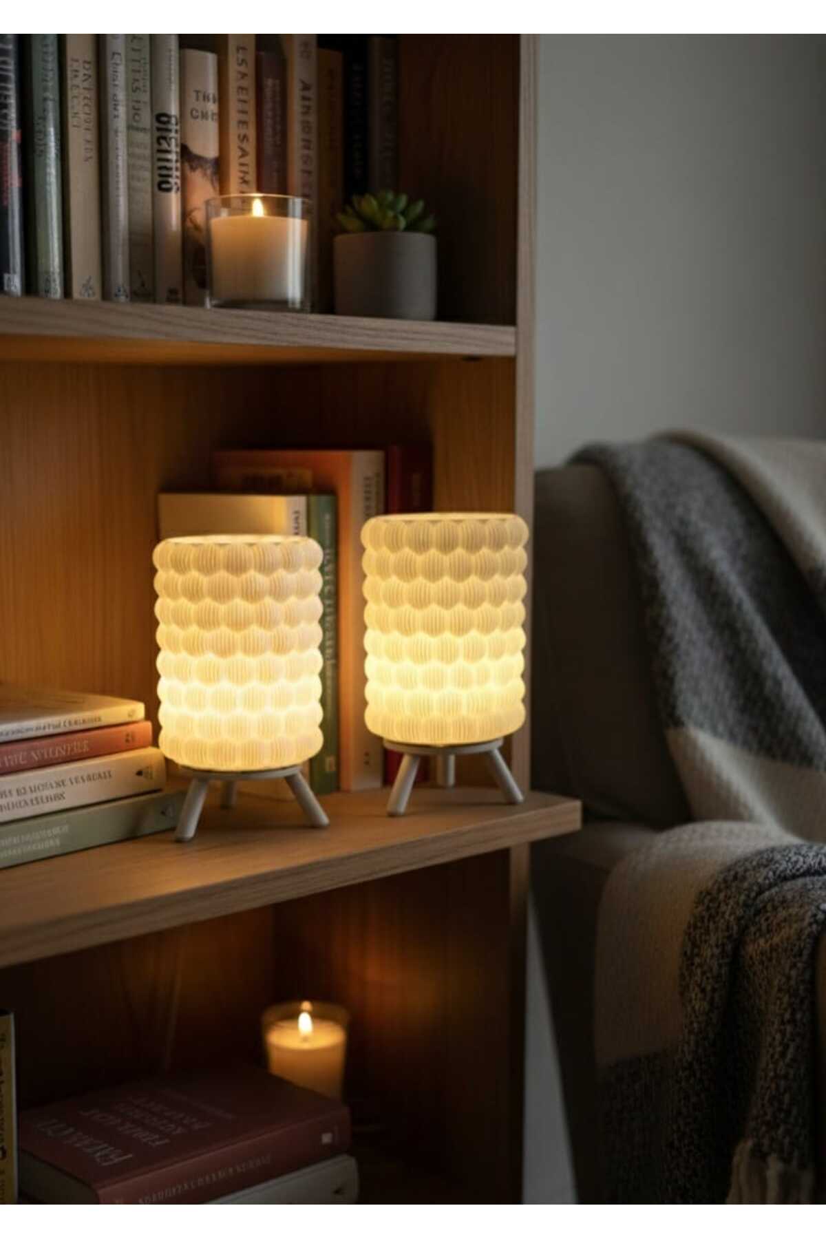 Tealight Candle Holder Modern Decorated Battery-Powered Led 2-Piece Set