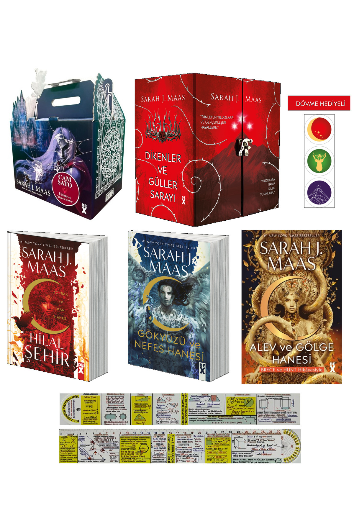 Dex Sarah J. Maas 16 Kitap Set/Cam Şato 8 Kitap/ Dikenler ve Dex Sarah J. Maas 16 Kitap Set/Cam Şato 8 Kitap/ Dikenler ve