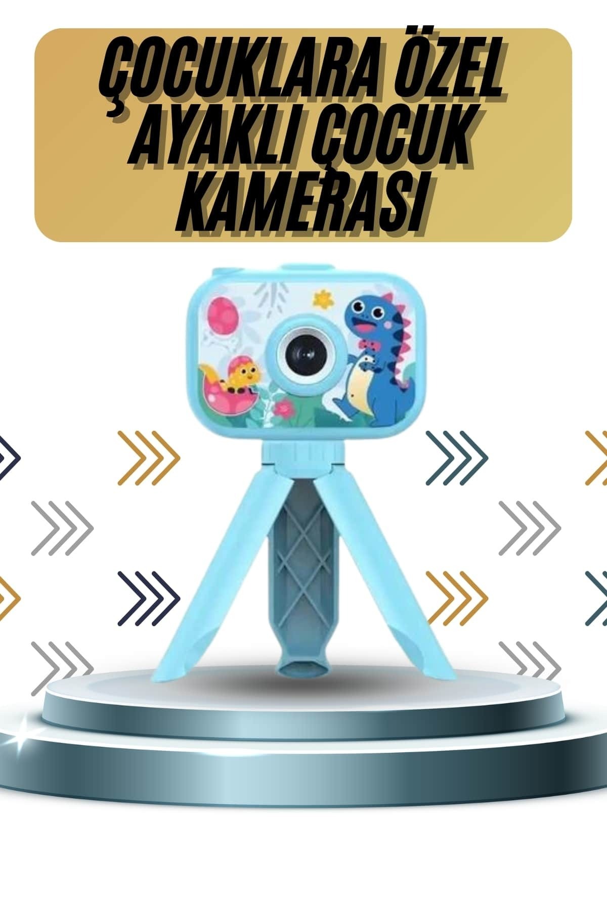 UCUZTEKNO Ayaklı Çocuk Kamerası Tripodlu Mini 1080p Hd Çocuk Kamera