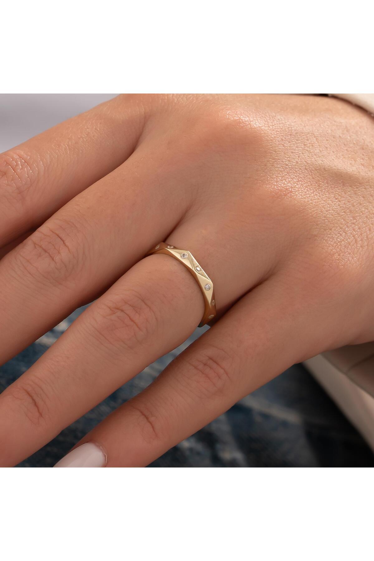 hakan mücevherat Trend Taşlı 14 Ayar Altın Yüzük