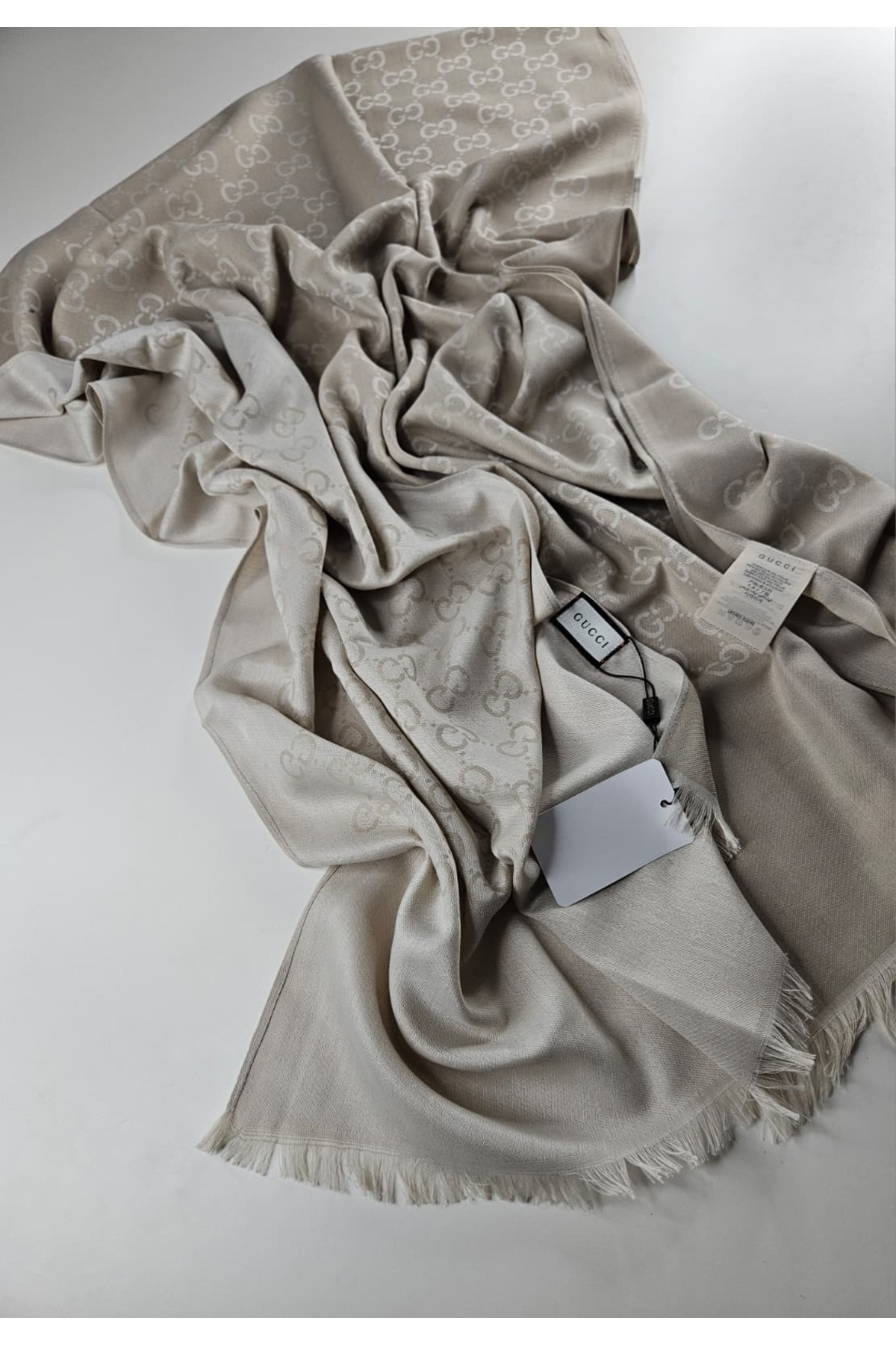 shiva  İnce Kumaş G Desen Yün İpek Şal 4 Mevsim Çift Taraflı Silk Scarves - Görsel 8