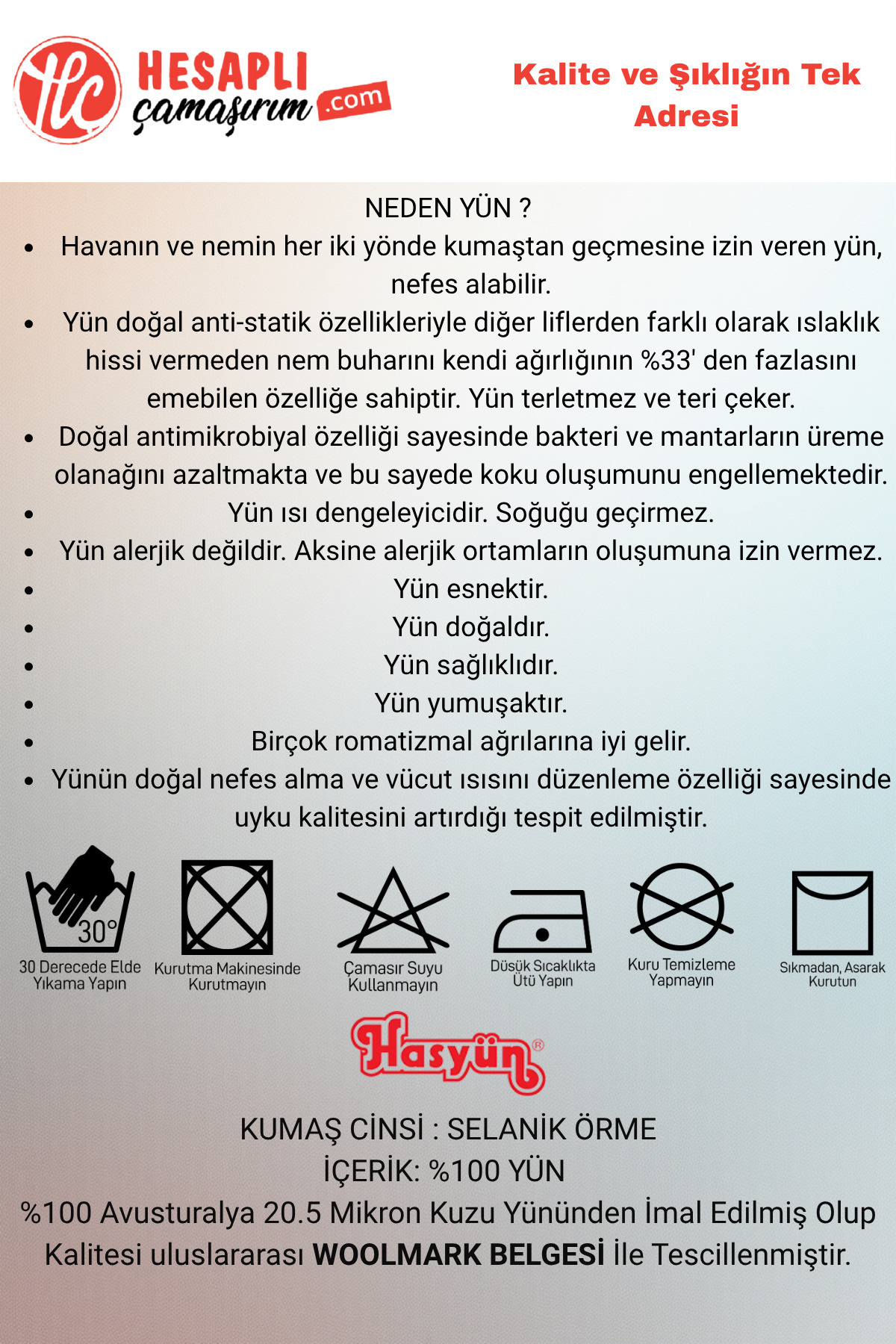 Hasyün Erkek %100 Yün Ter Emici Kaşındırmaz İçlik Uzun Kollu Alt Üst Takım görsel 5