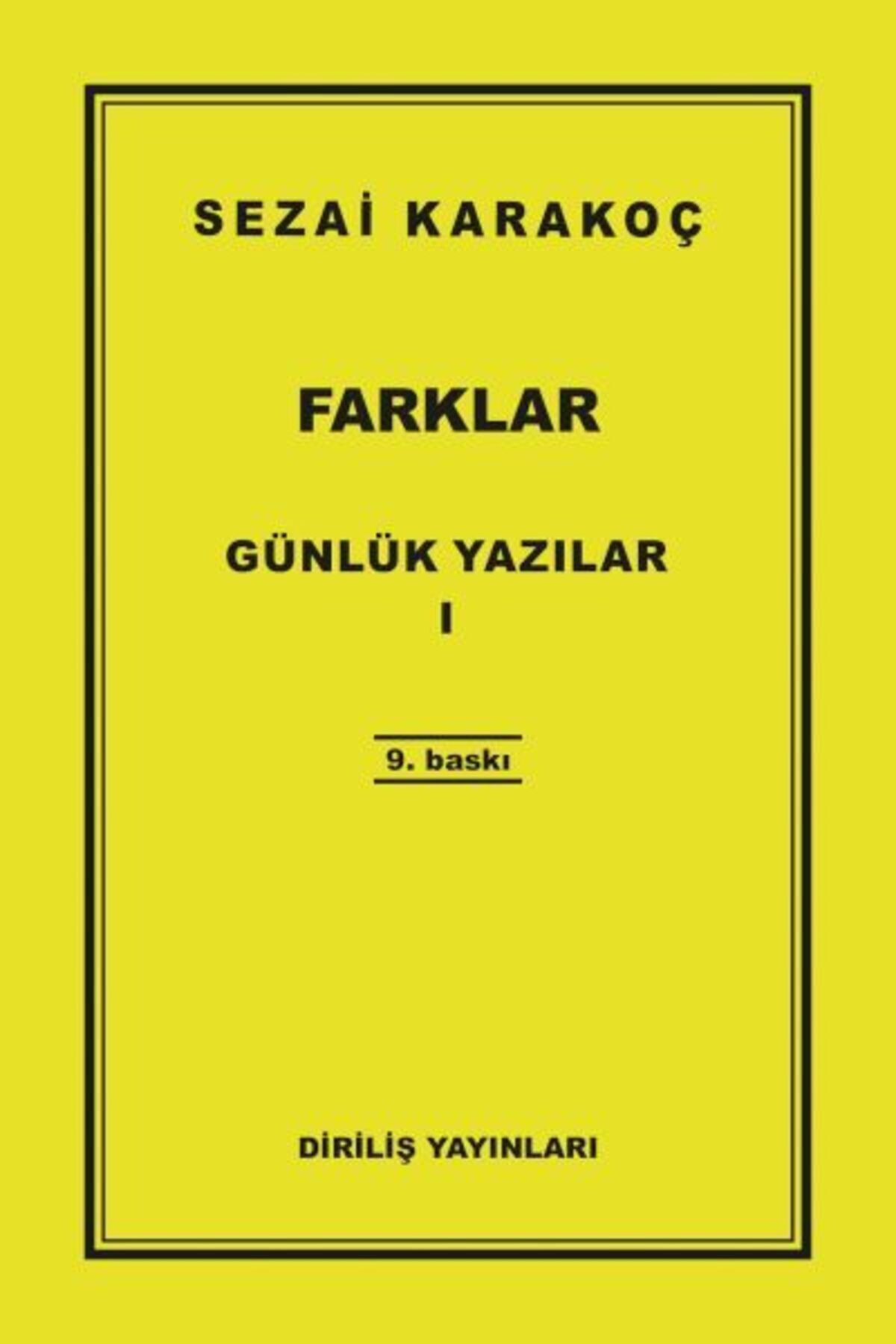 Alem Yayınları Günlük Yazılar 1 - Farklar