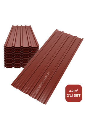 MMMETALMARKET 2 Metre Galvanizli Trapez Kaplama Sacı-Çatı ve Dış Mekanlar İçi...