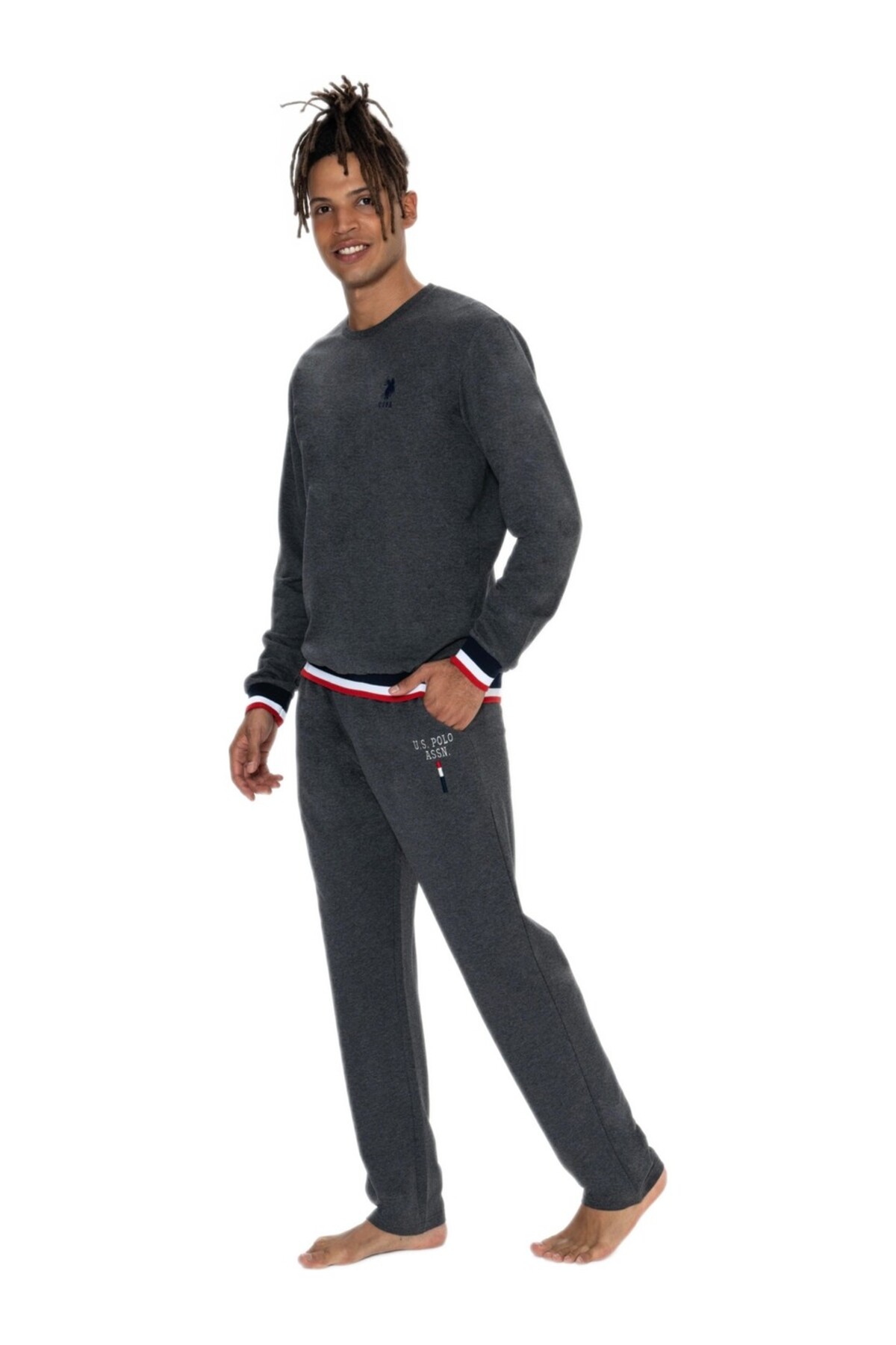 ست پیژامه و لباس خواب مردانه یقه گرد | یو اس پولو U.S. Polo Assn. US18920 TR - تصویر 2