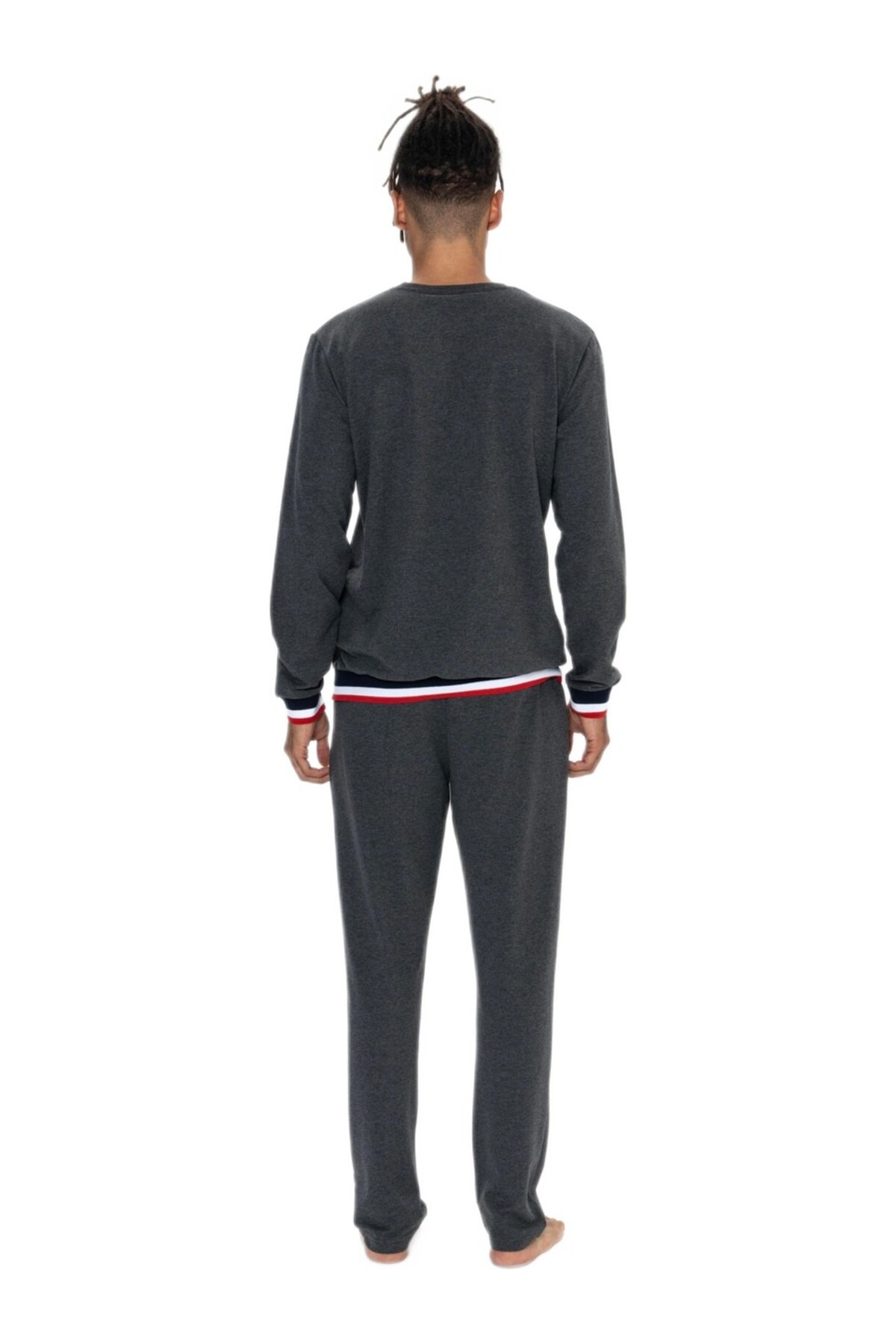 ست پیژامه و لباس خواب مردانه یقه گرد | یو اس پولو U.S. Polo Assn. US18920 TR - تصویر 3
