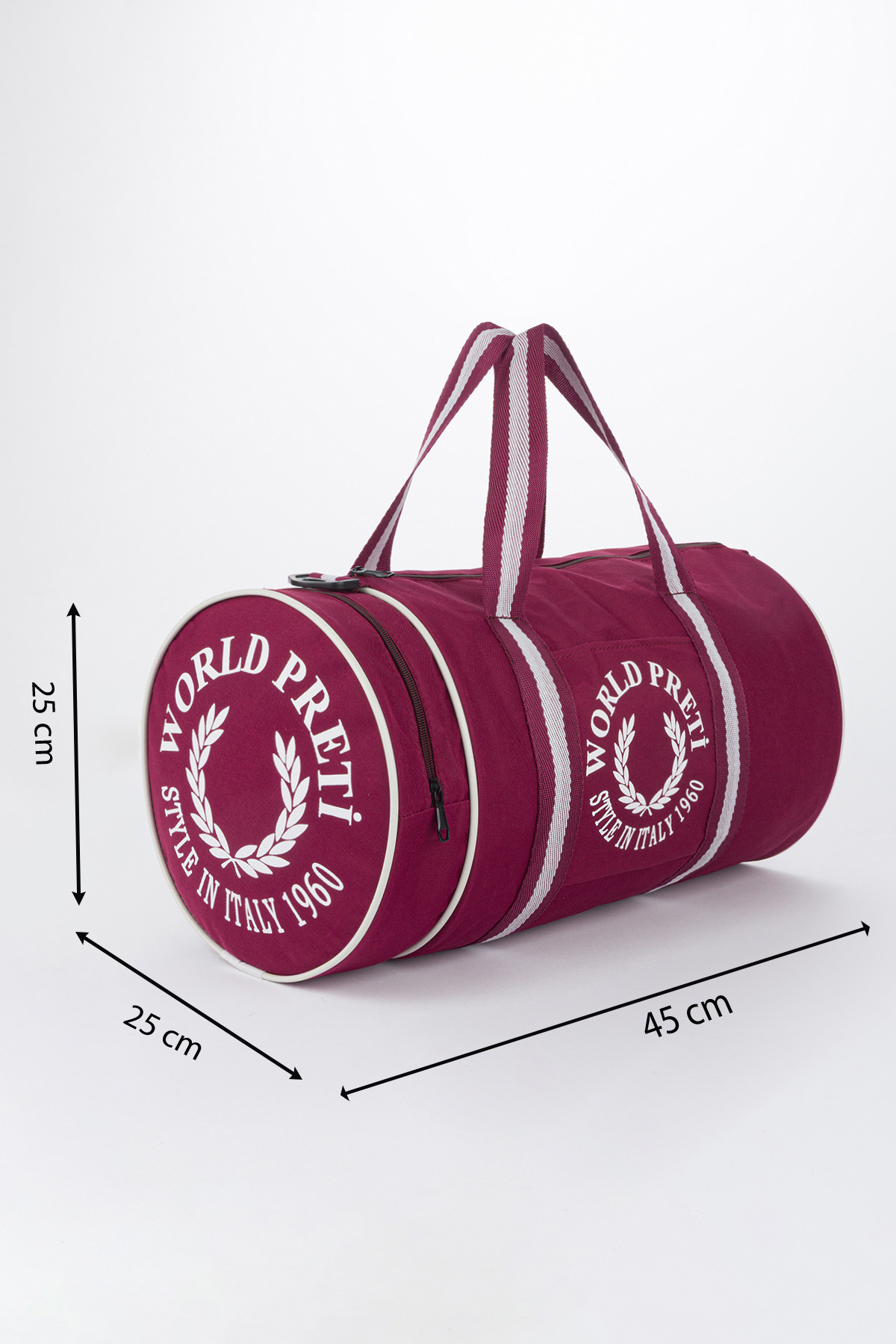 Butik  Silindir Sporcu Çantası Siyah Omuz Askılı Fitness Sp - Görsel 2