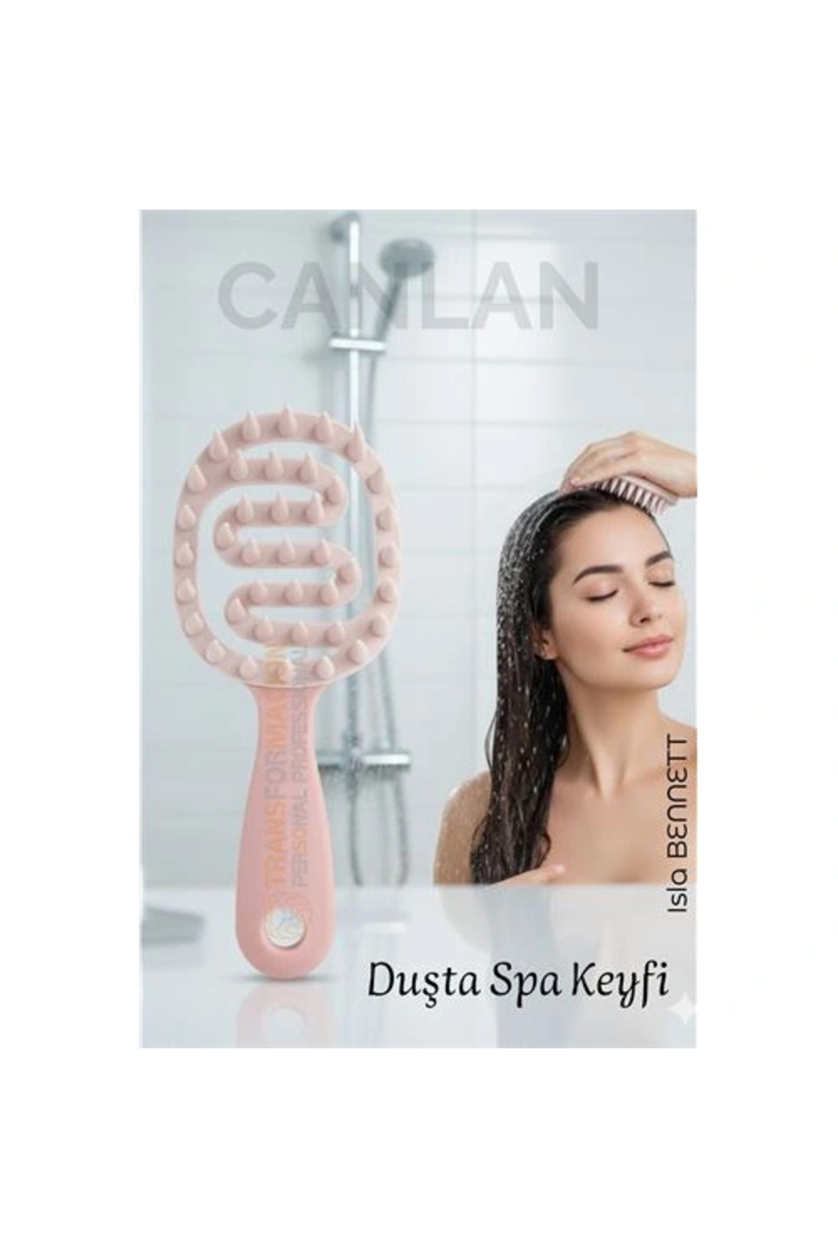 eco port Silikon Saç Masaj Tarağı – Saç Yıkama Tarağı Duşta Rahatlatıcı Yıkama ve Derin Temizlik Etkisi