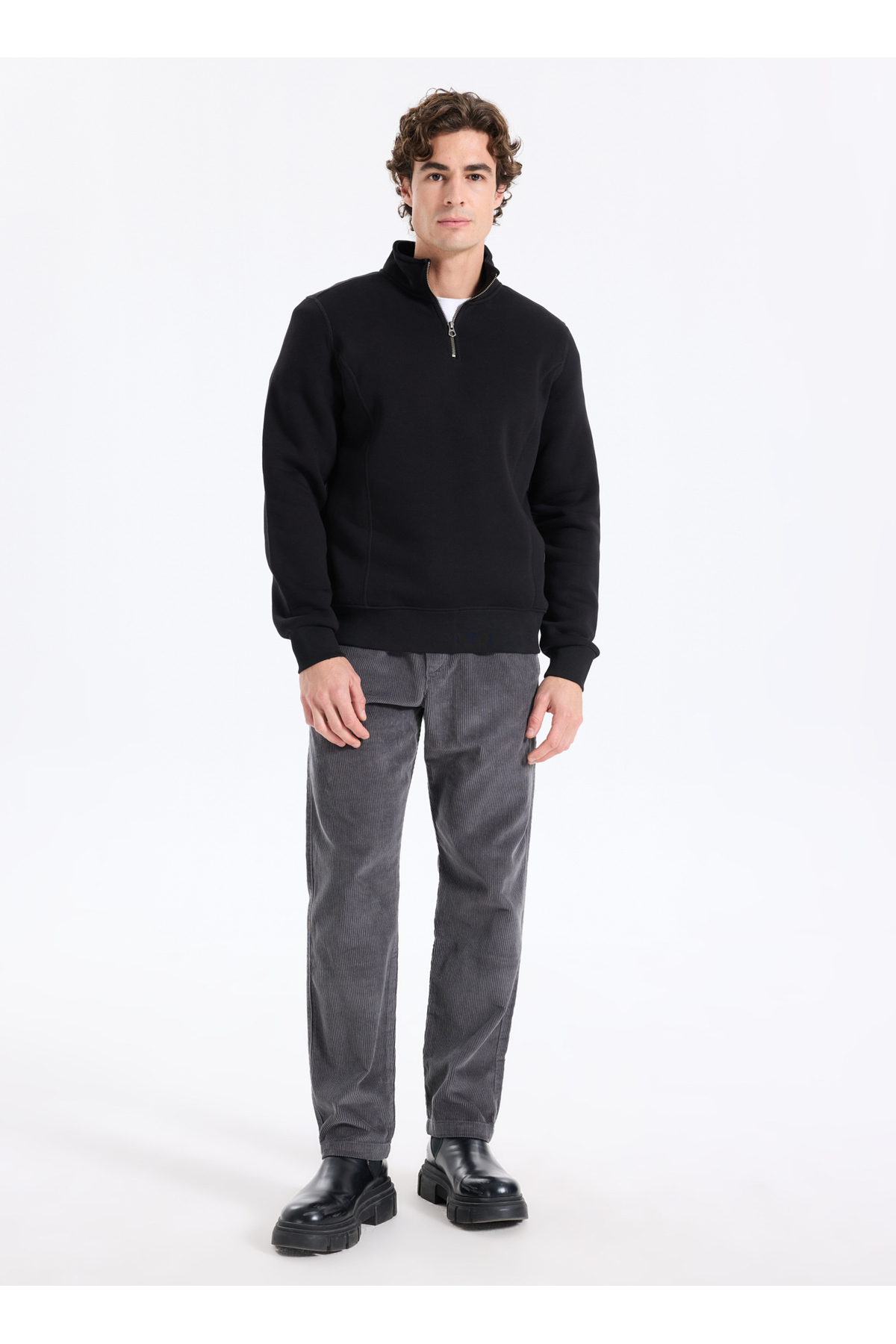 سویشرت مردانه راسته آستین بلند | لی کوپر Lee Cooper 5003310862 - تصویر 2