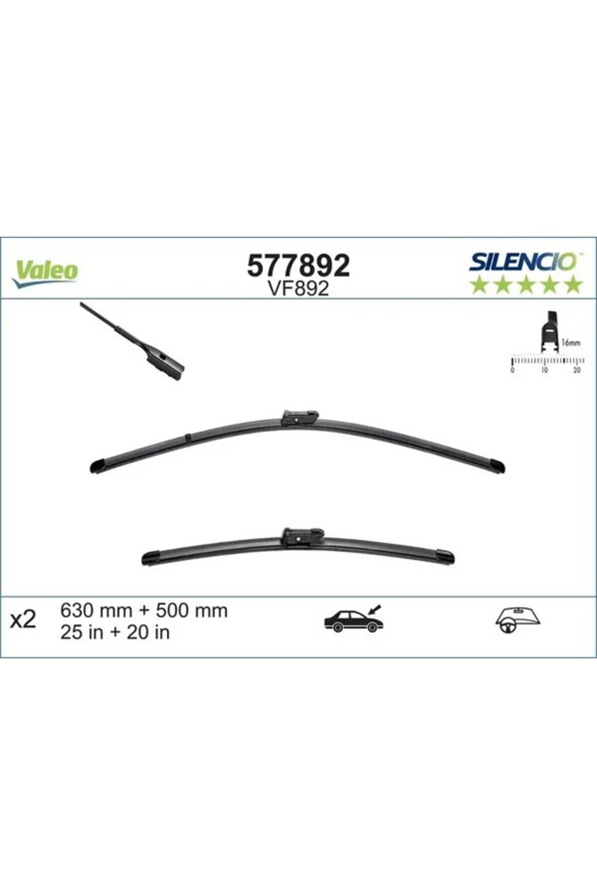 VALEO 577892 On Silecek Seti 31349377 32282838 4J1998002