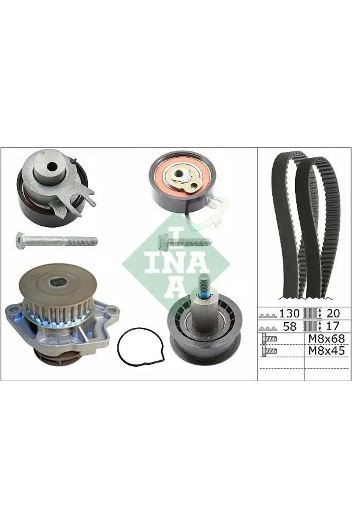 İna 530053830 Triger Seti + Devirdaim 036109119AG 036109119M 036109119P