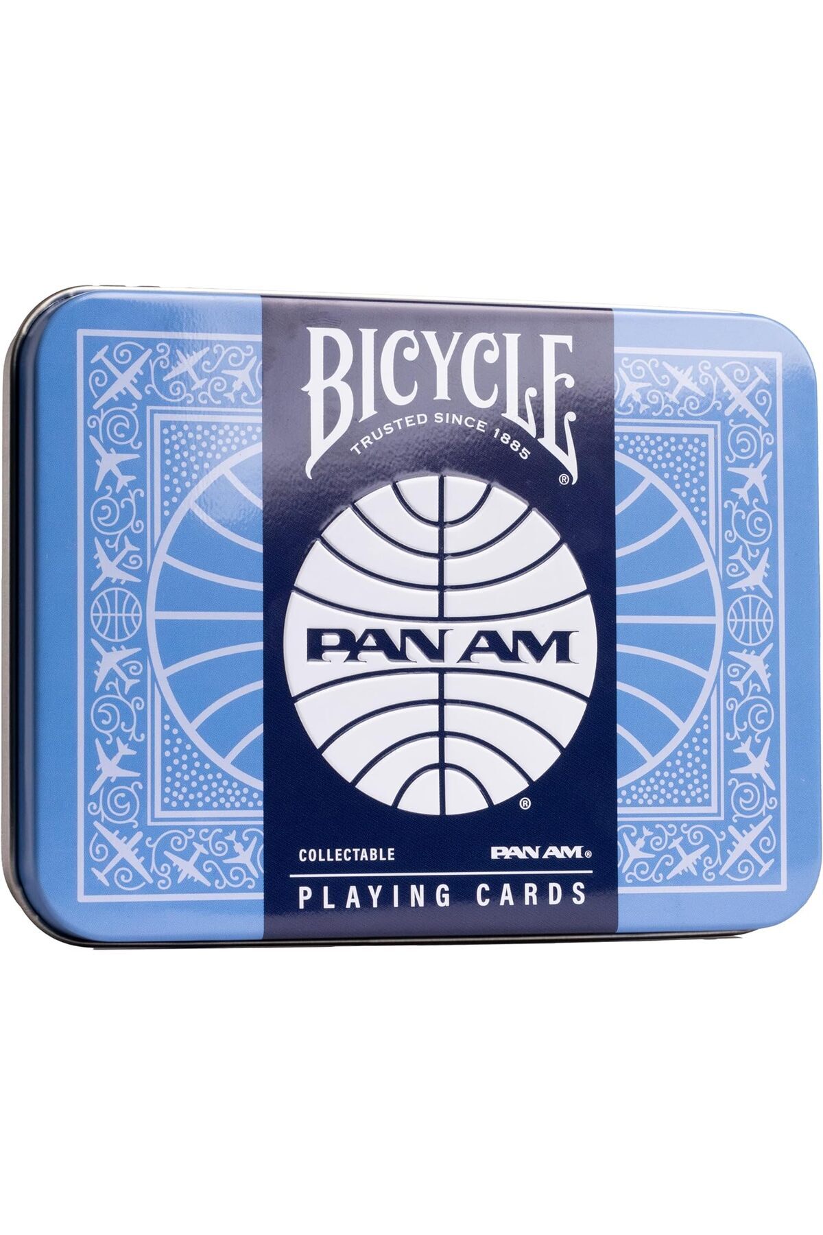 STOREMAX Pan Am Airlines Oyun Kartları, Teneke Seyahat Kutusunda 2 Deste – Klasik Pan Am Tasarımı 1194891