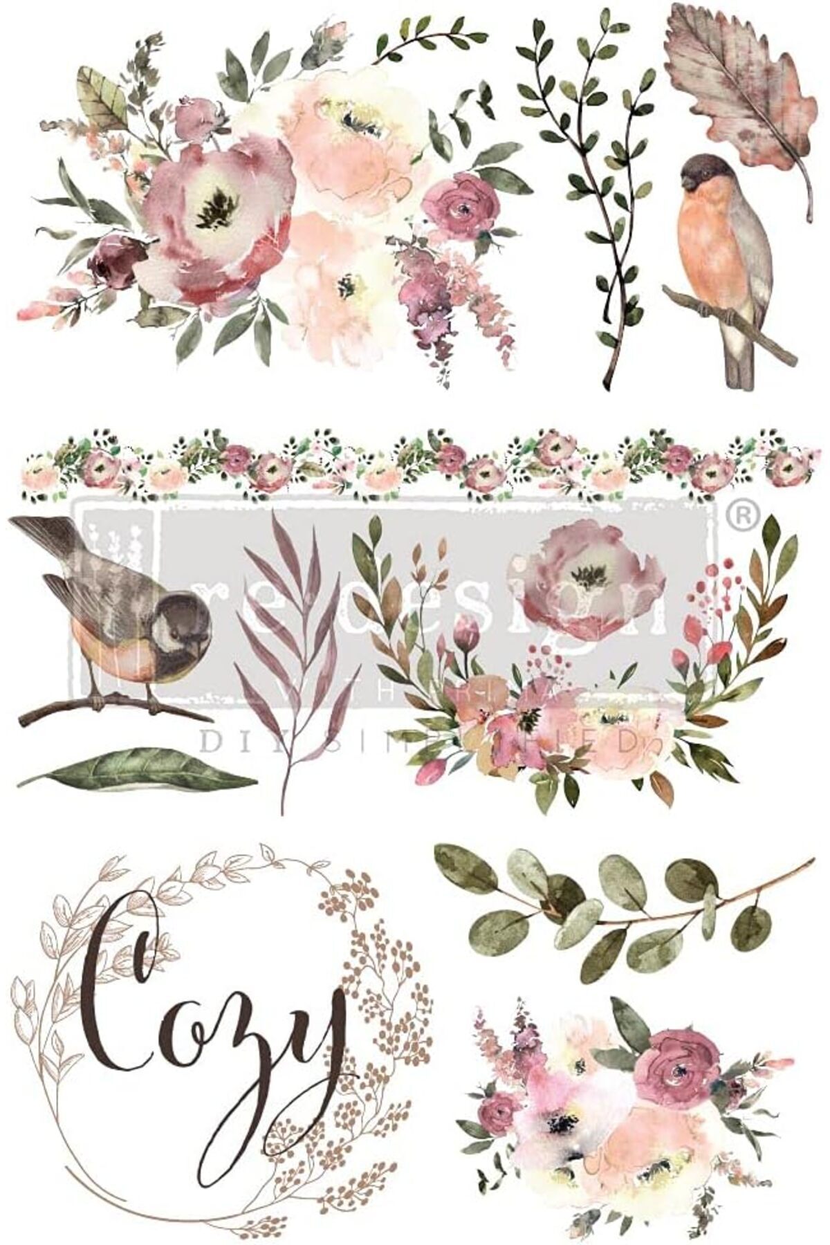 Savings Sphere Evening 24″X35″ ile Yeniden Tasarlayarak Dekor Transferi - 3 Sayfaya Kesilmiş