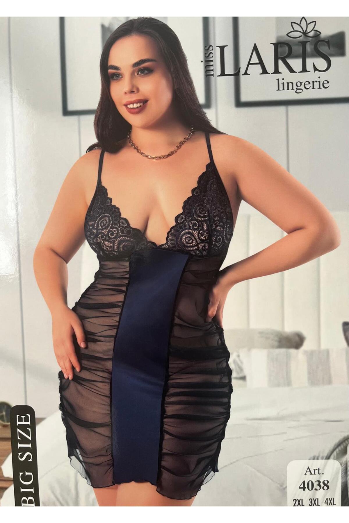 Miss Laris Lingerie kadın büyük beden gecelik