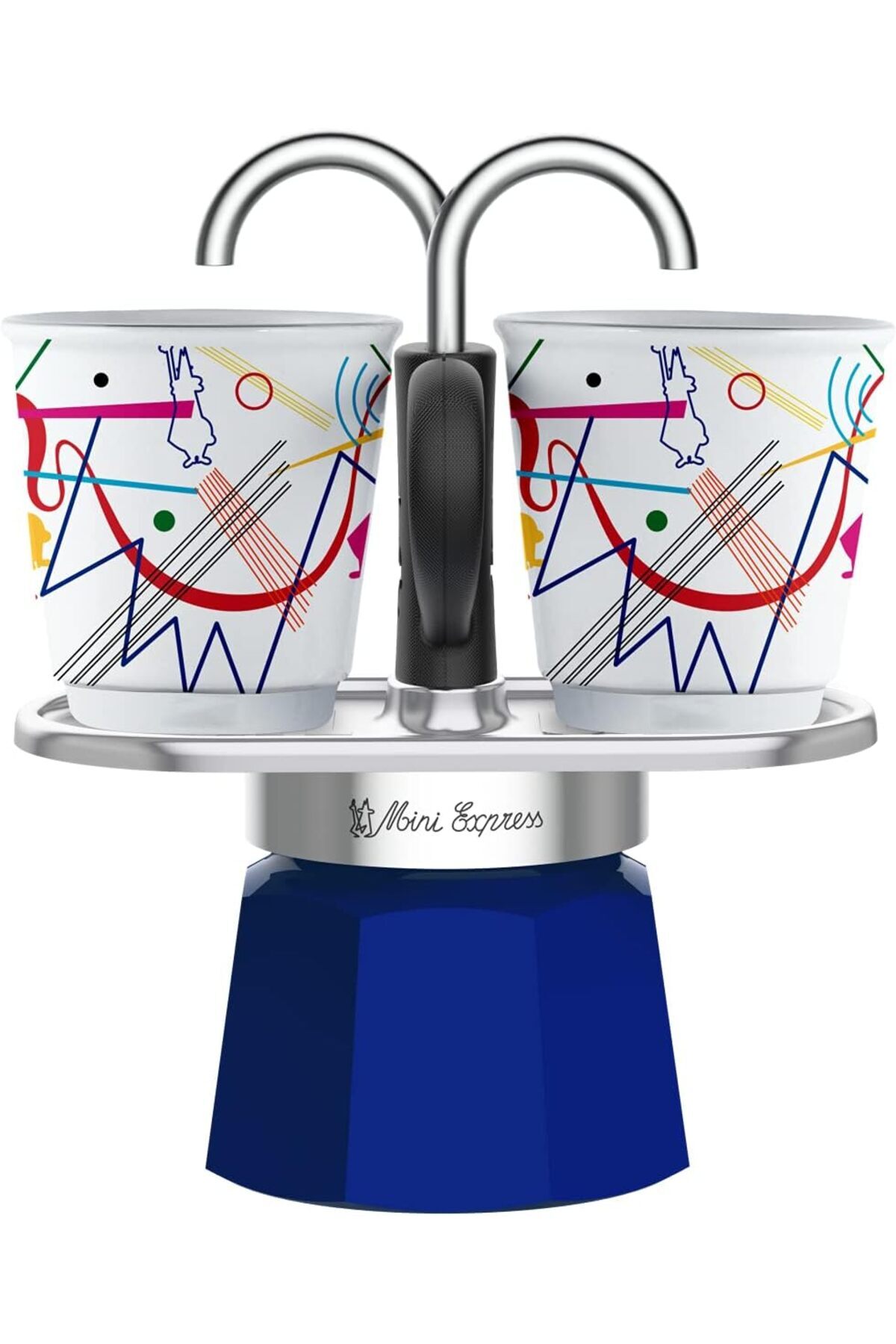 STOREMAX - Set Mini: Ocak Üstü Espresso Pişirici + 2 Cups - Kandinsky Serisi 1182297