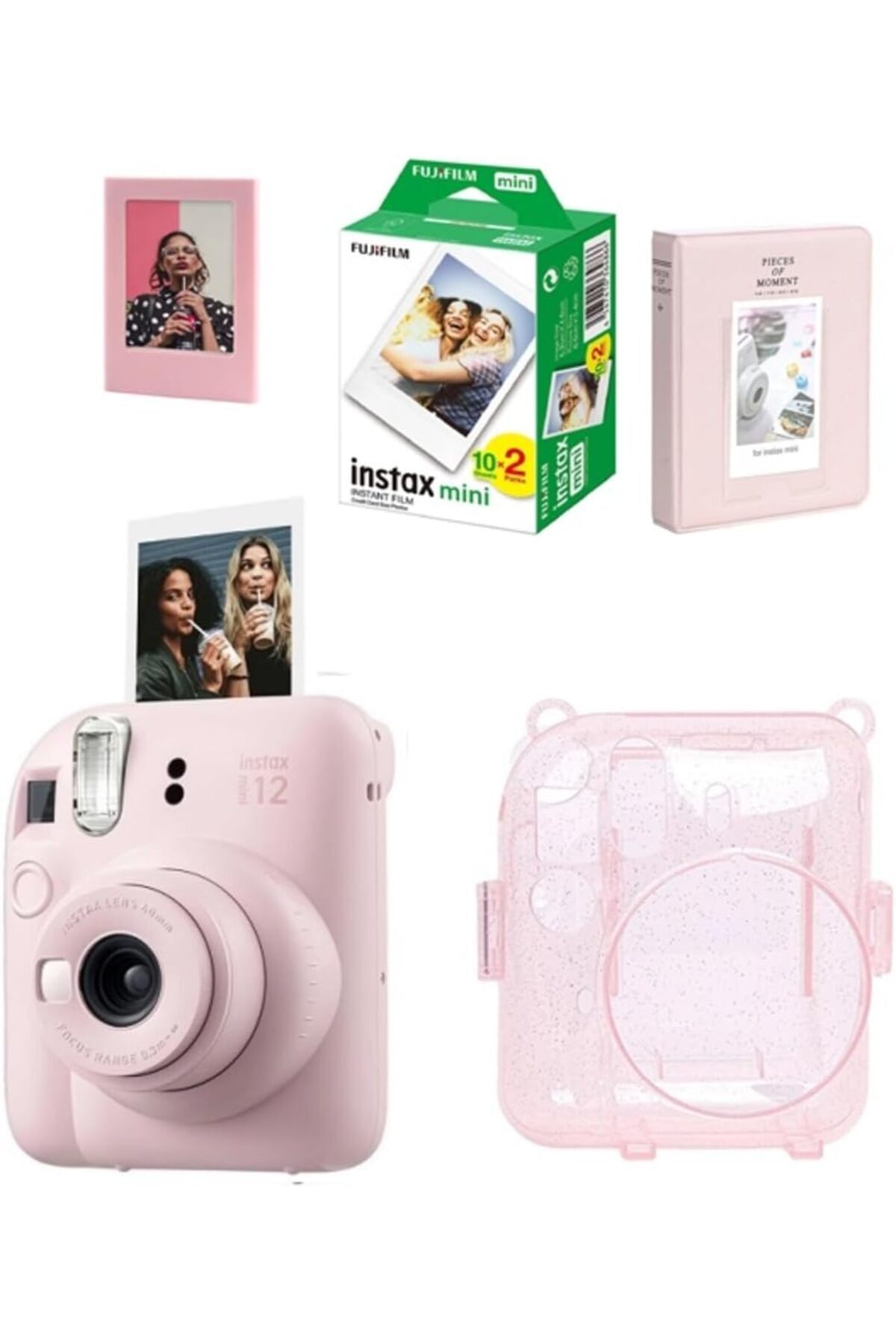 Savings Sphere Mini 12 Fotoğraf Makinesi-20li Film-Simli Pleksi Kılıf-64lü Albüm ve Çerçeve Set 1