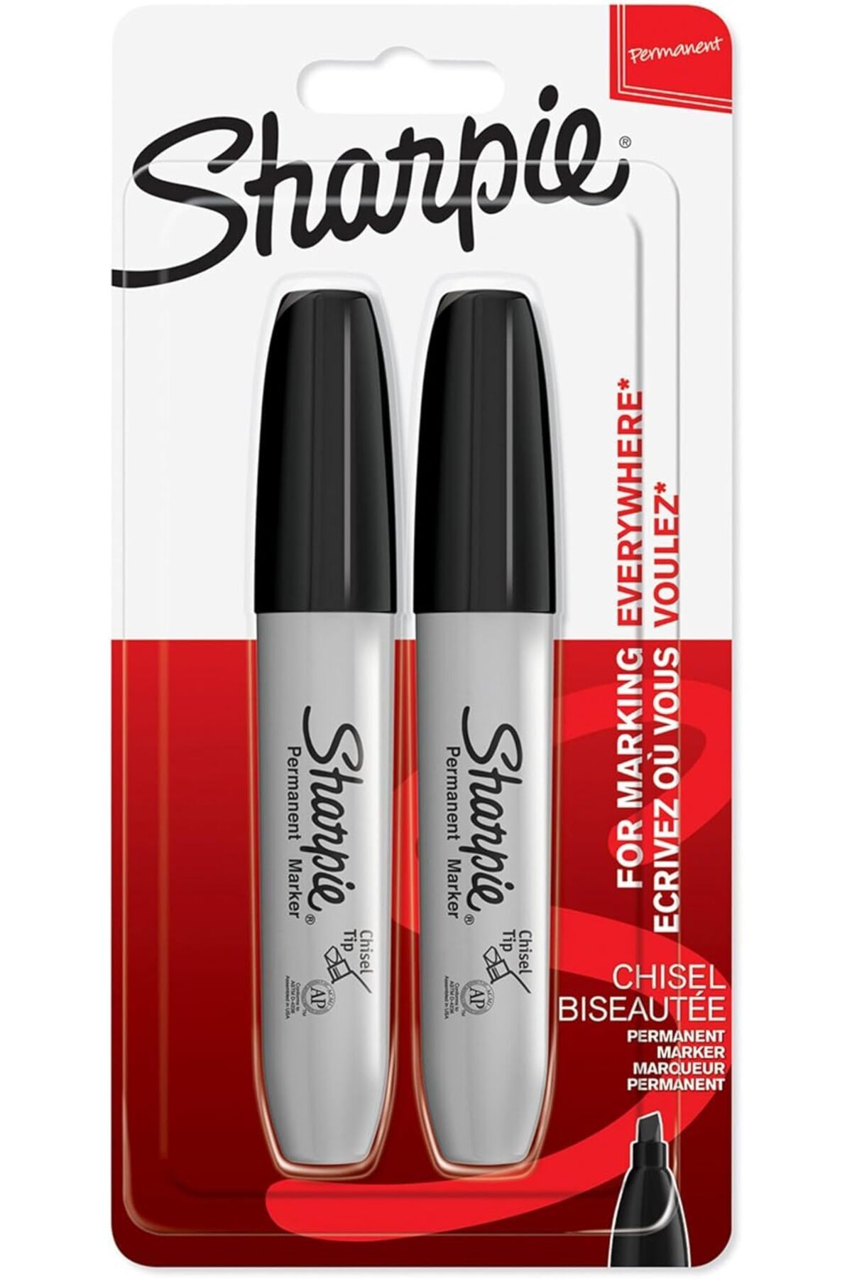 Savings Sphere Kalıcı Marker Chisel Kesik Uç Siyah 2'li Bls