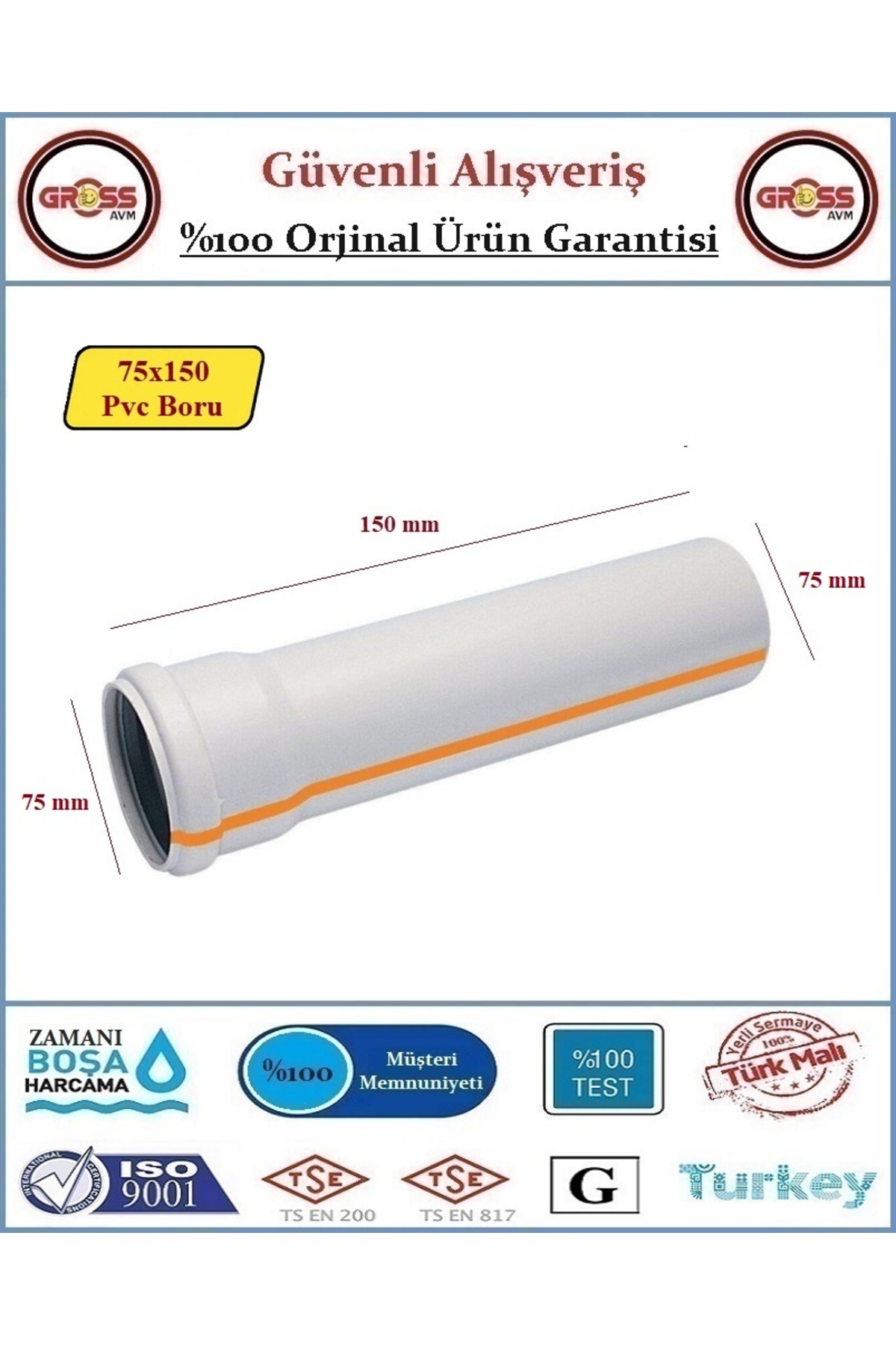 FIRAT Pvc Boru - 75x150mm