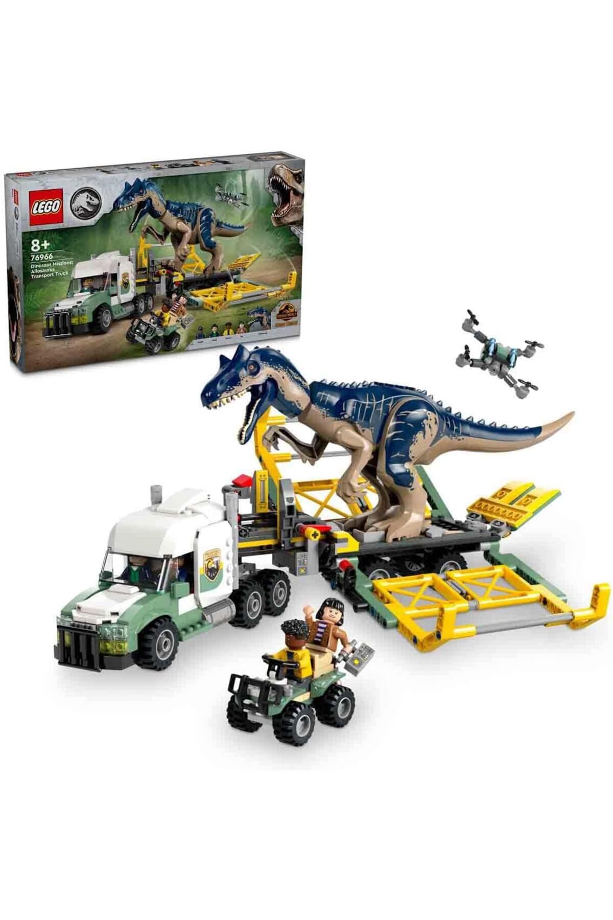 ماموریت‌های دایناسور جهان: کامیون حمل آلووسوروس ۷۶۹۶۶ – اسباب‌بازی خلاقانه برای کودکان ۸ سال و بالاتر