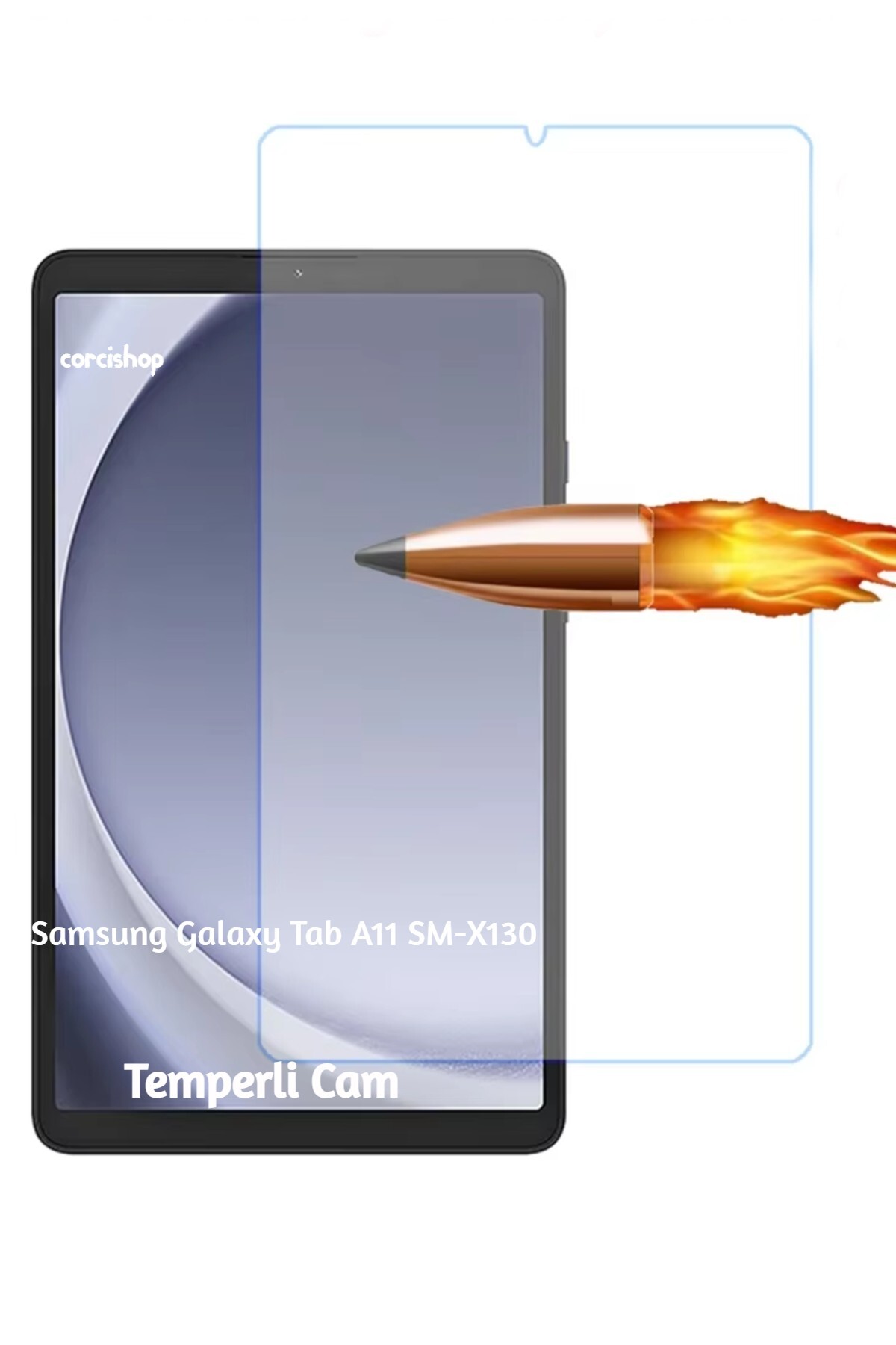 Unbreakable Tablet Tempered Glass Screen Protector Compatible with Samsung Galaxy Tab A11 SM-X130 8.7"