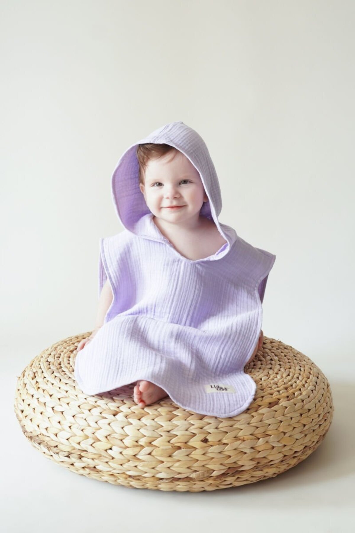 liaboo Organik 4 Katlı Müslin Panço Lila