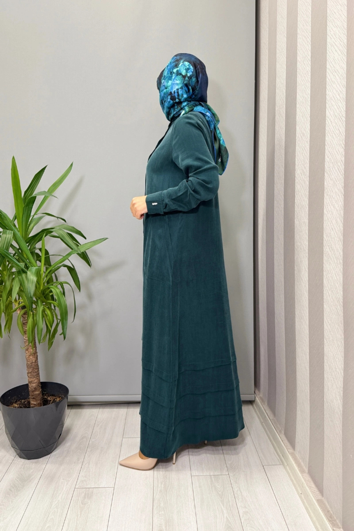 MISS DALIDA Cupro İpek Elbise Petrol T26K-4024 - Fiyatı, Yorumları