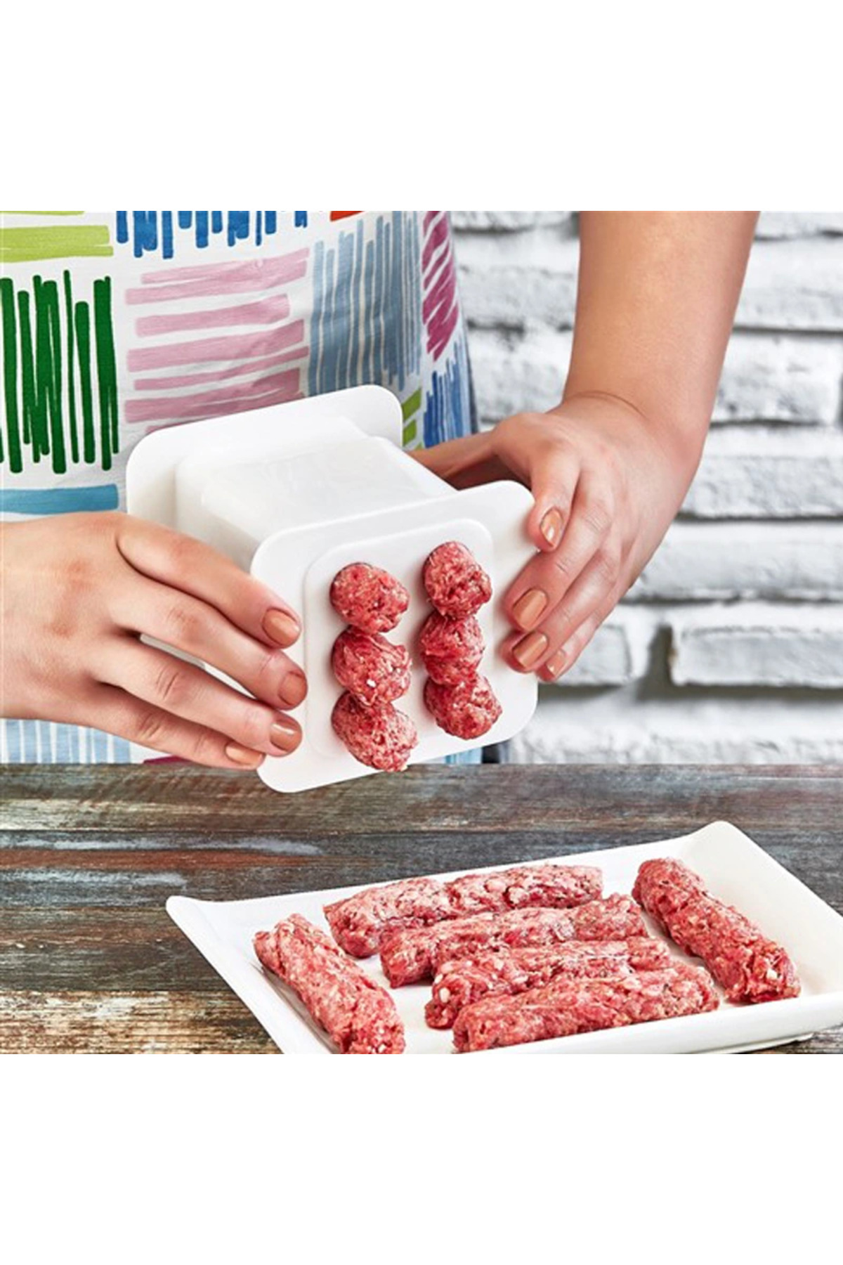 thebestnzm Tekirdağ Köfte Kalıbı - 6 Bölmeli Pratik Tekirdağ Köfte Kalıbı