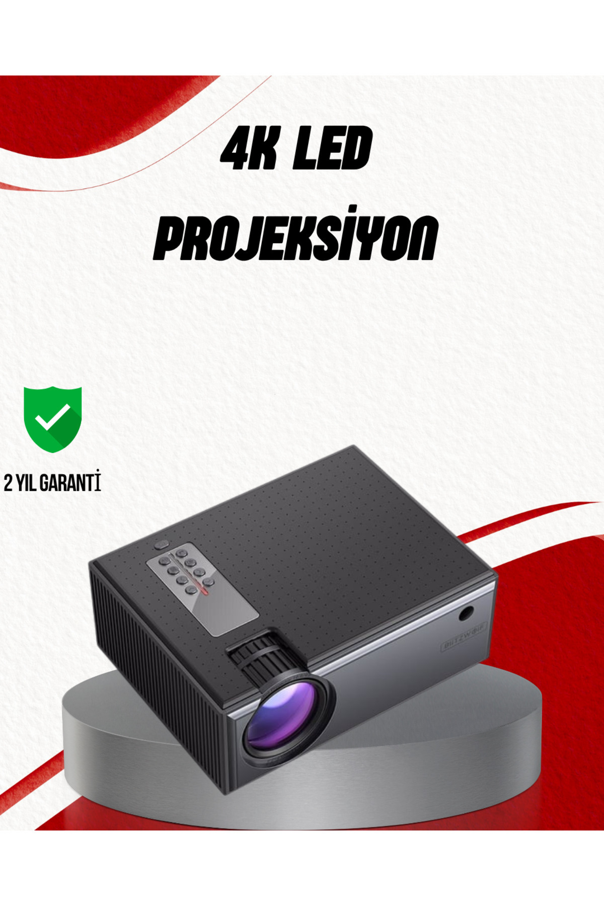 ZERO LAND NRZSNT Ev Sineması İçin LED Projeksiyon Cihazı – Gündüz Görünür Parlaklık, Oyun (10615) Konsolu Uy