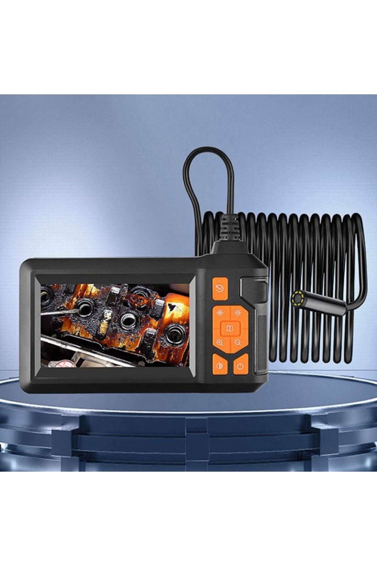 Genel Markalar 30 Mt Ekranlı 2 Kameralı Endoskop Yılan Kamera Sert Kablo Işıklı 8 MM