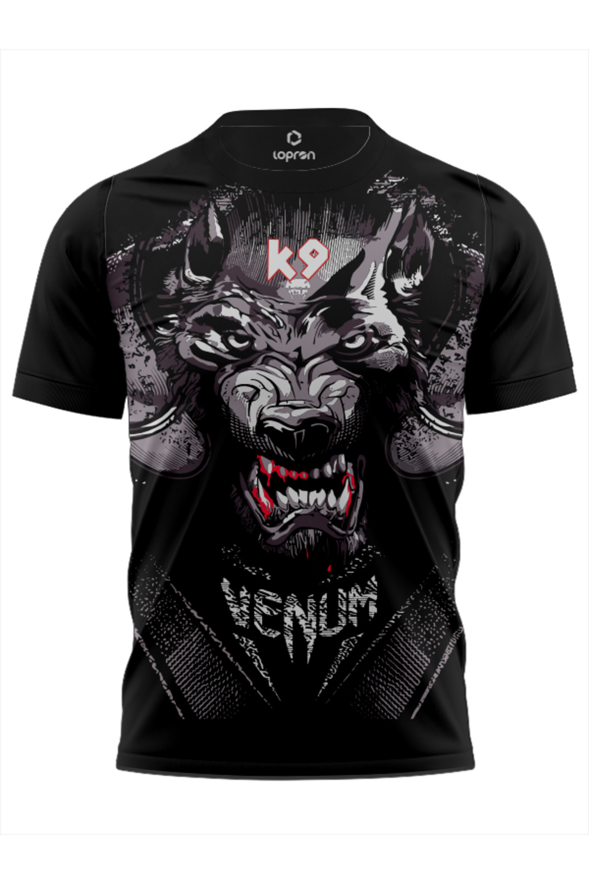 Lopron K9 Antreman Forma Gym UFC t-shirt Köpek desen Tişort