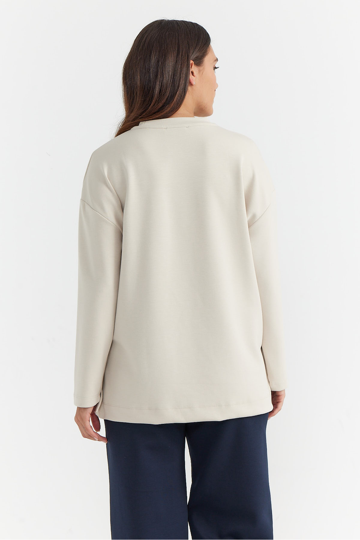 PAULMARK  Kadın Uzun Kollu Yumuşak Dokulu Bluz - Görsel 5