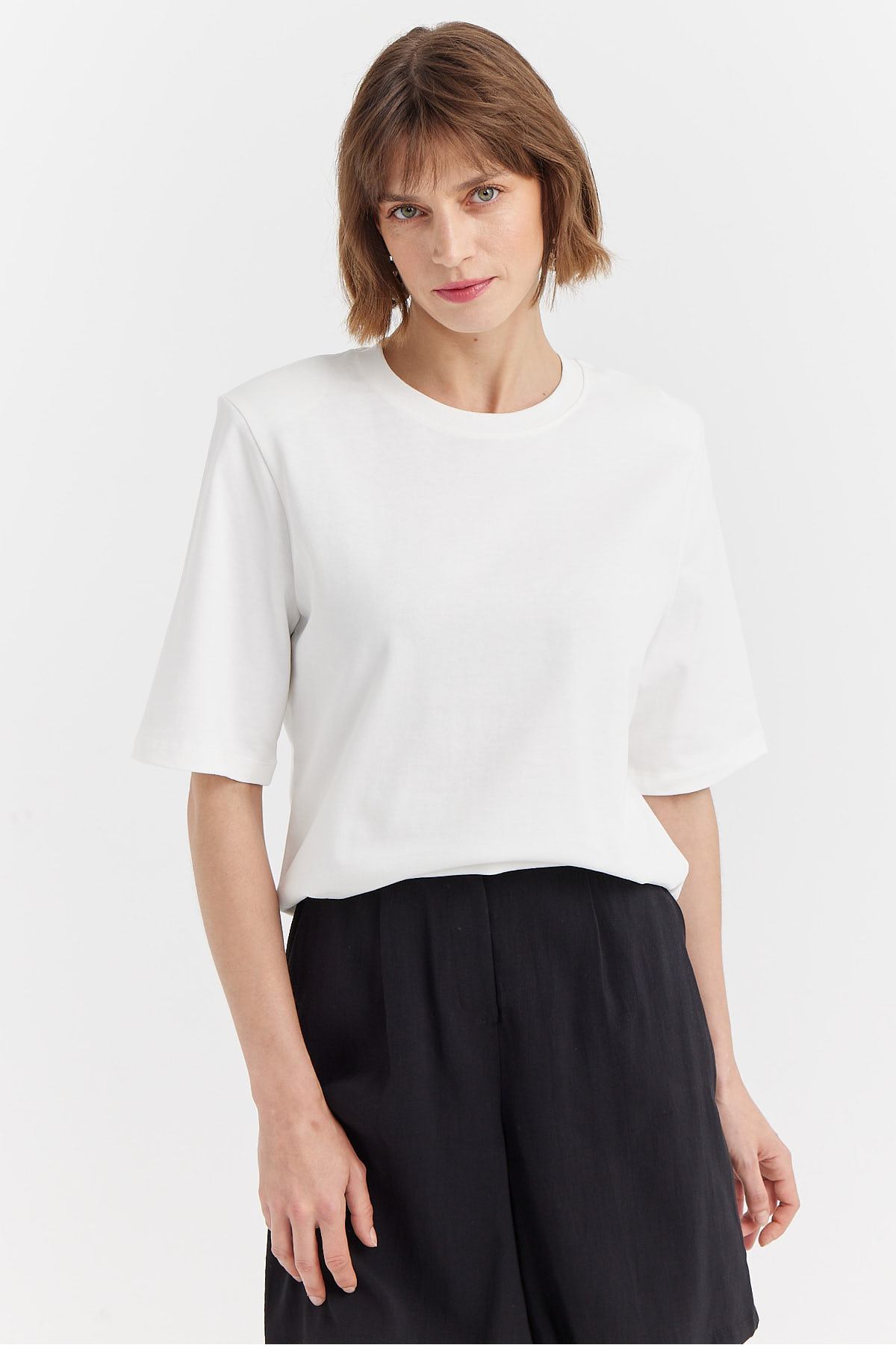 PAULMARK  Kadın Vatka Detaylı T-shirt