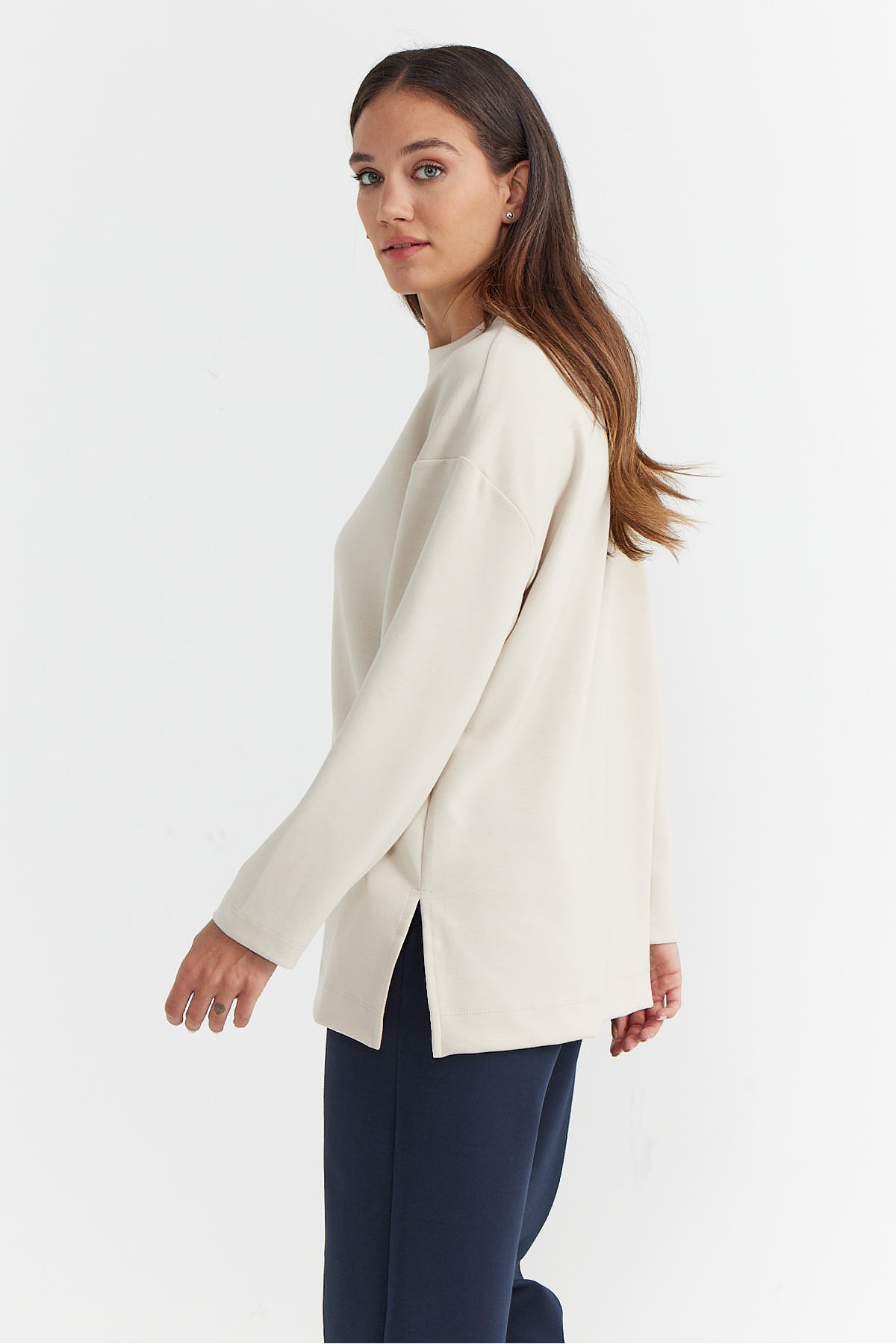 PAULMARK  Kadın Uzun Kollu Yumuşak Dokulu Bluz - Görsel 4