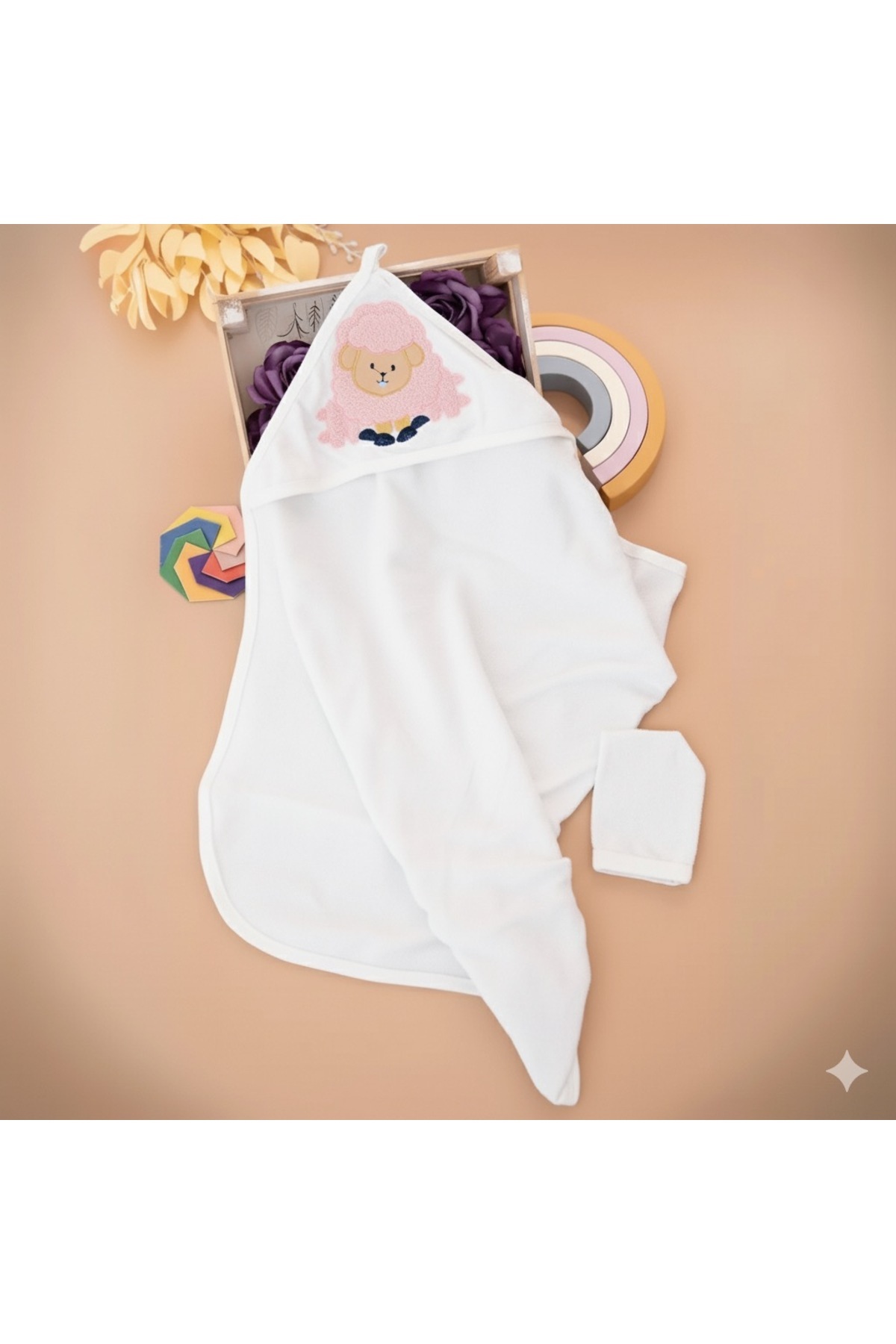 Murat Baby Havlu ve keseli set. Bebek banyo havlusu