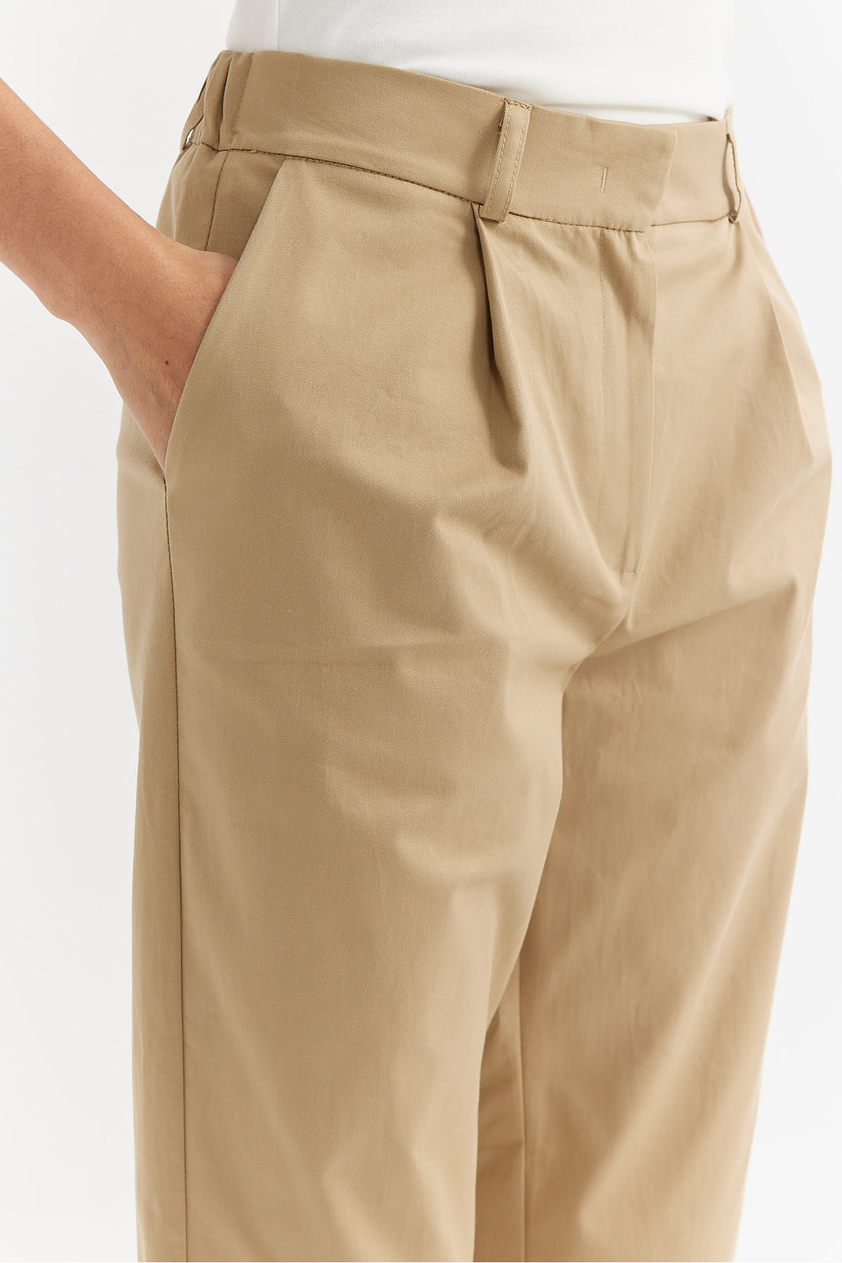 PAULMARK  Kadın Pile Detaylı Paçası Katlamalı Pantolon - Görsel 7