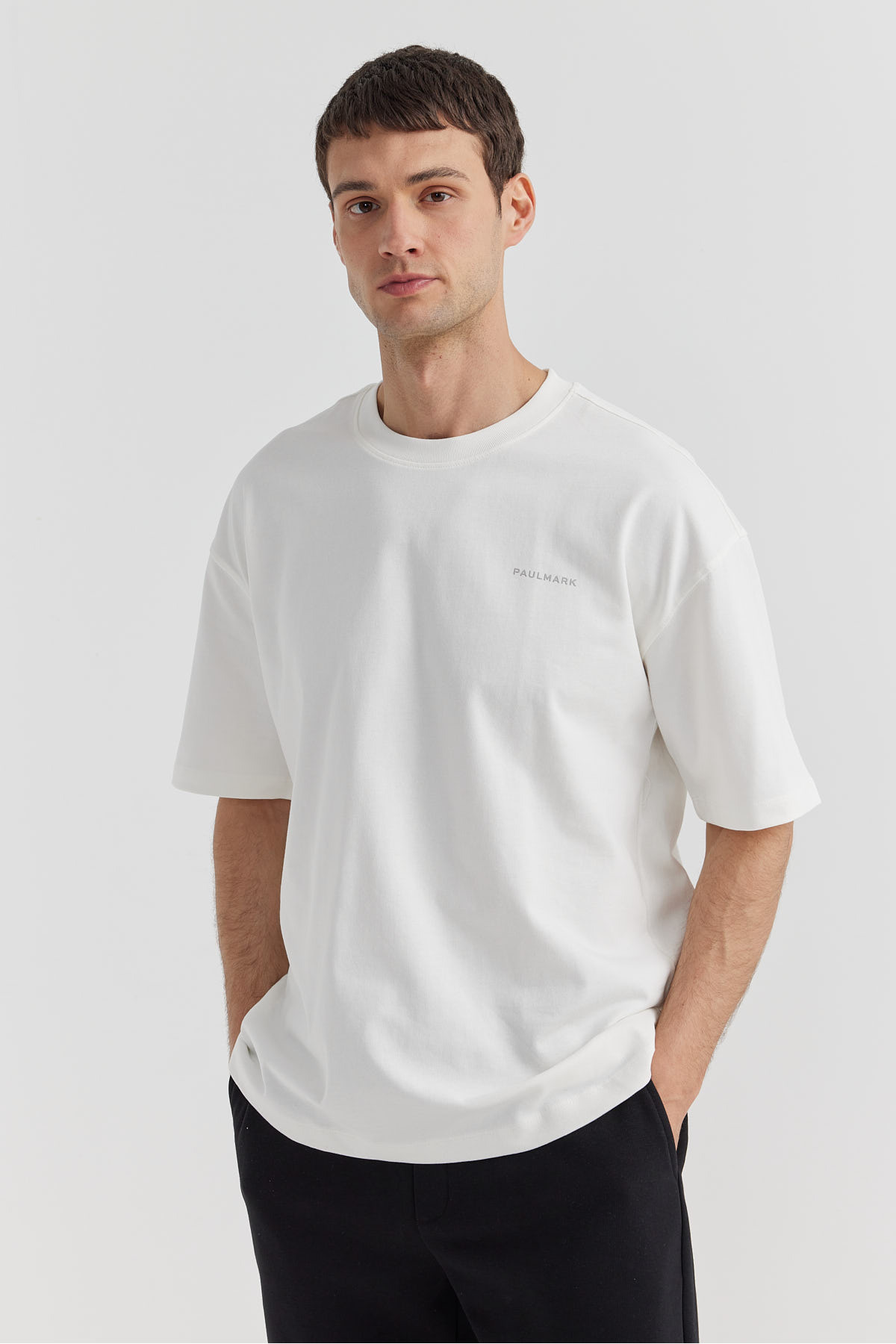 PAULMARK  Erkek Yazılı T-shirt - Görsel 4