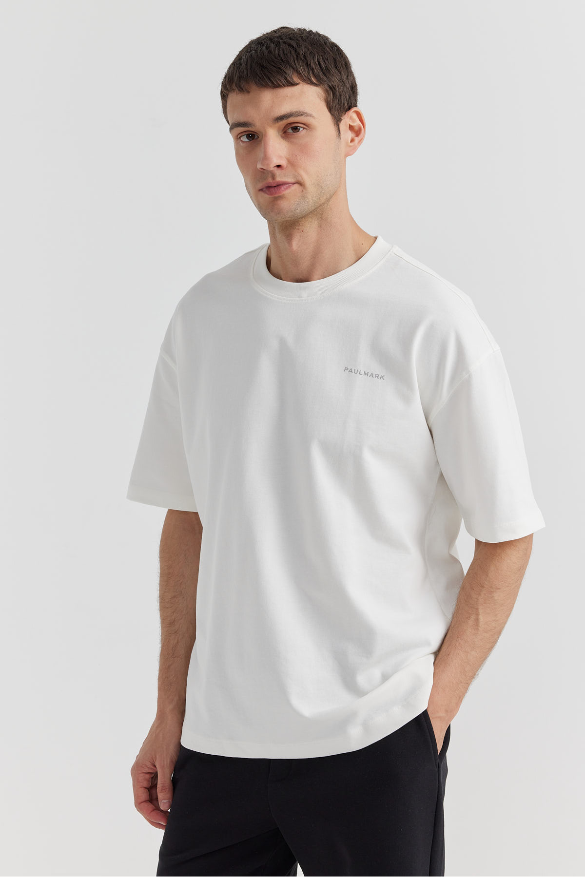 PAULMARK  Erkek Yazılı T-shirt - Görsel 2