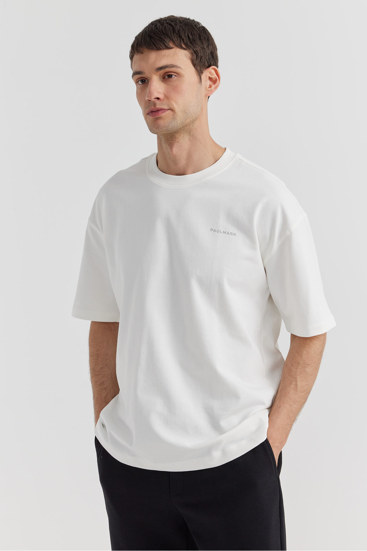 PAULMARK  Erkek Yazılı T-shirt - Görsel 3