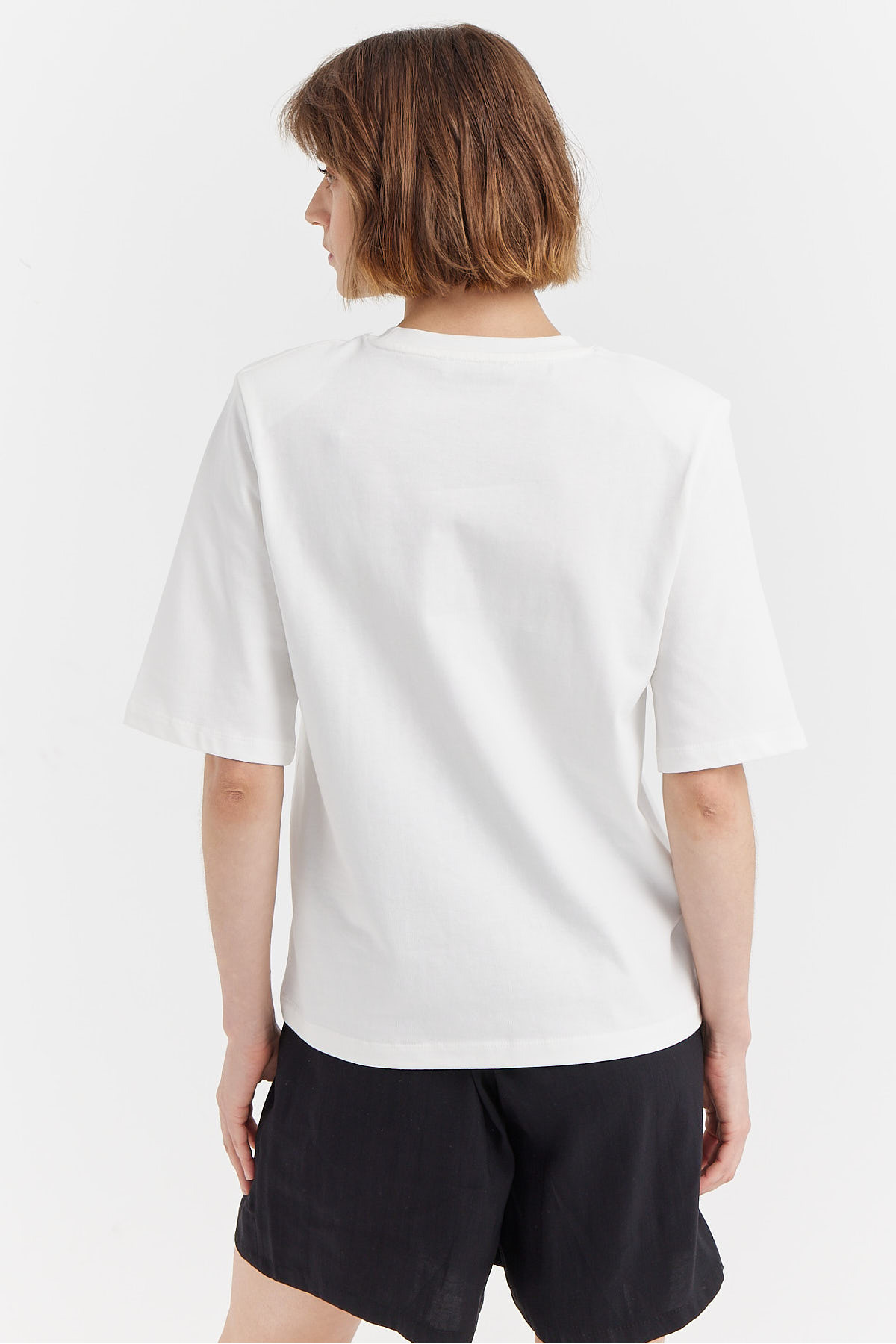 PAULMARK  Kadın Vatka Detaylı T-shirt - Görsel 7