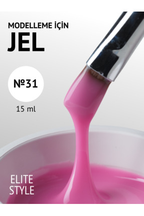 ELİTE STYLE Kalıcı Oje Tırnak Yapılandırıcı Jeli Cream Nº31 (15 ml) – Koyu Pe...