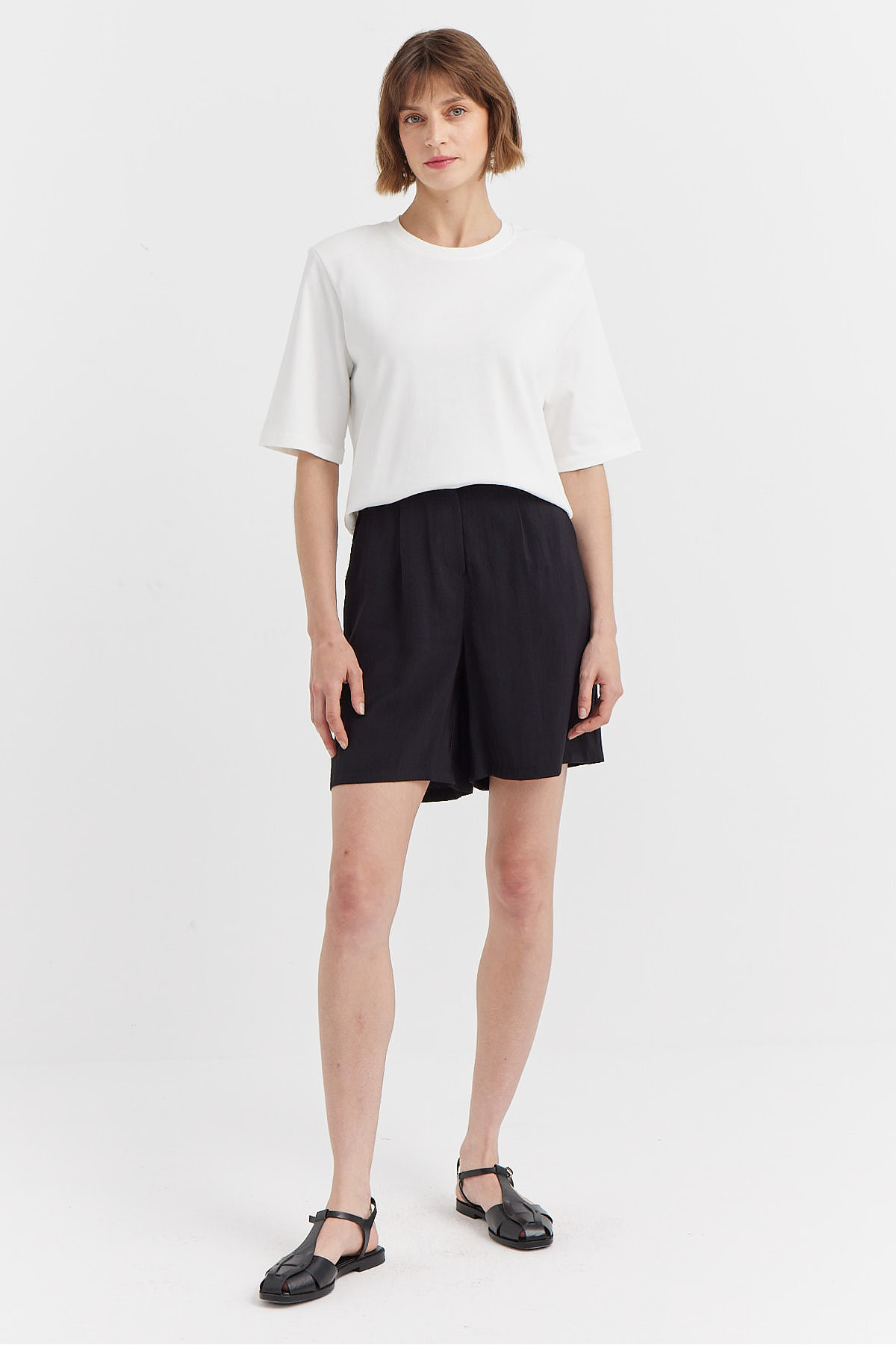 PAULMARK  Kadın Vatka Detaylı T-shirt - Görsel 4