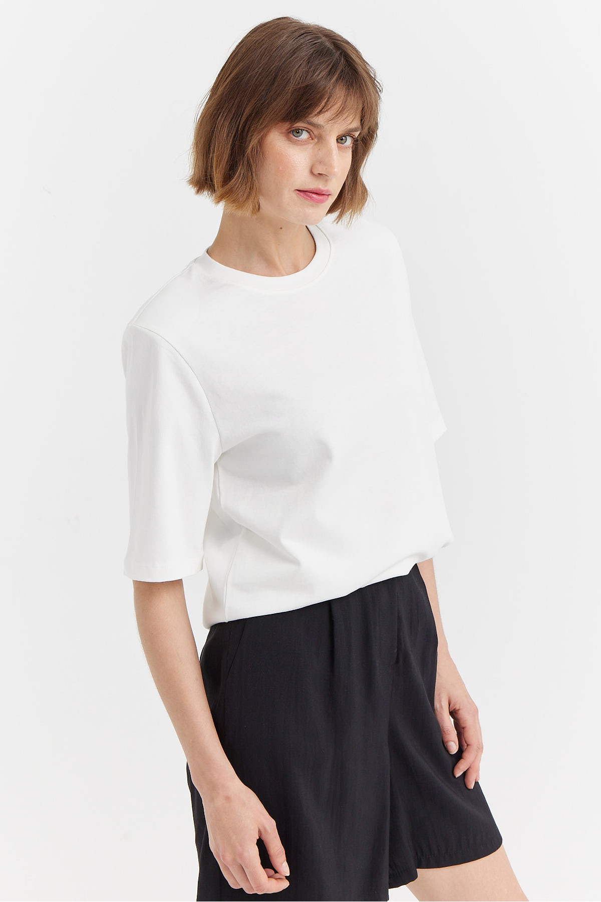 PAULMARK  Kadın Vatka Detaylı T-shirt - Görsel 5