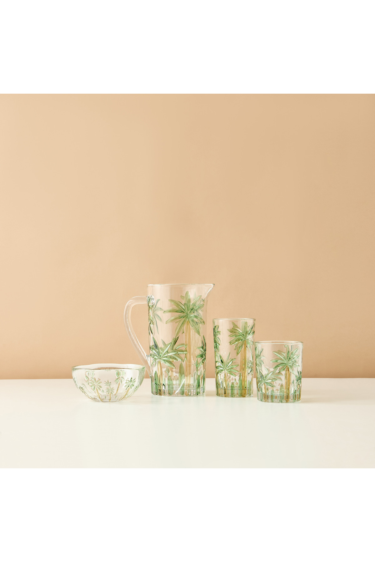 زجاج منقوش على شكل شجرة نخيل