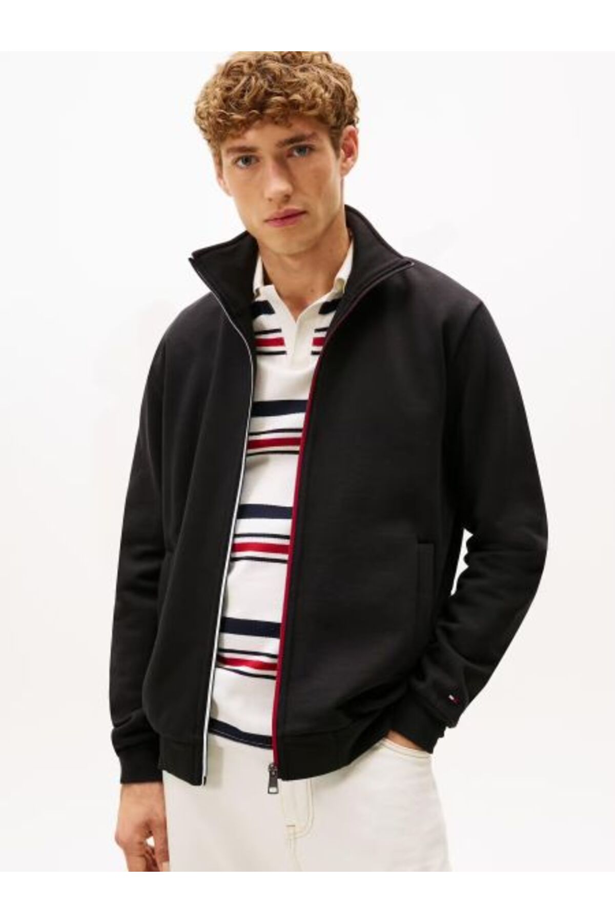 グローバルジップ Tommy Hilfiger GLOBAL STRIPE ZIP THROUGH - Fiyatı, Yorumları