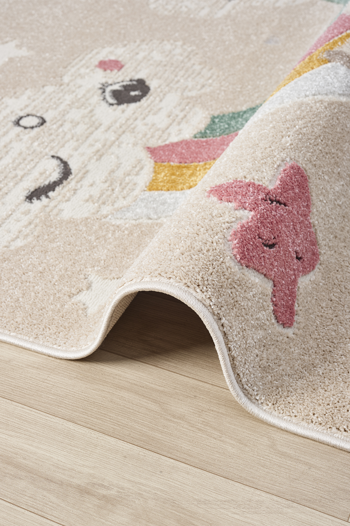 Mia Home&Living Yumuşak Dokuma Halı Unicorn,Gökkuşağı Temalı Leke Tutmaz Bebek Odası Çocuk Odası Genç Odası Halısı fotoğrafı 4 (önizleme)